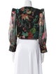 PatBO Floral Print V-Neck Blouse
