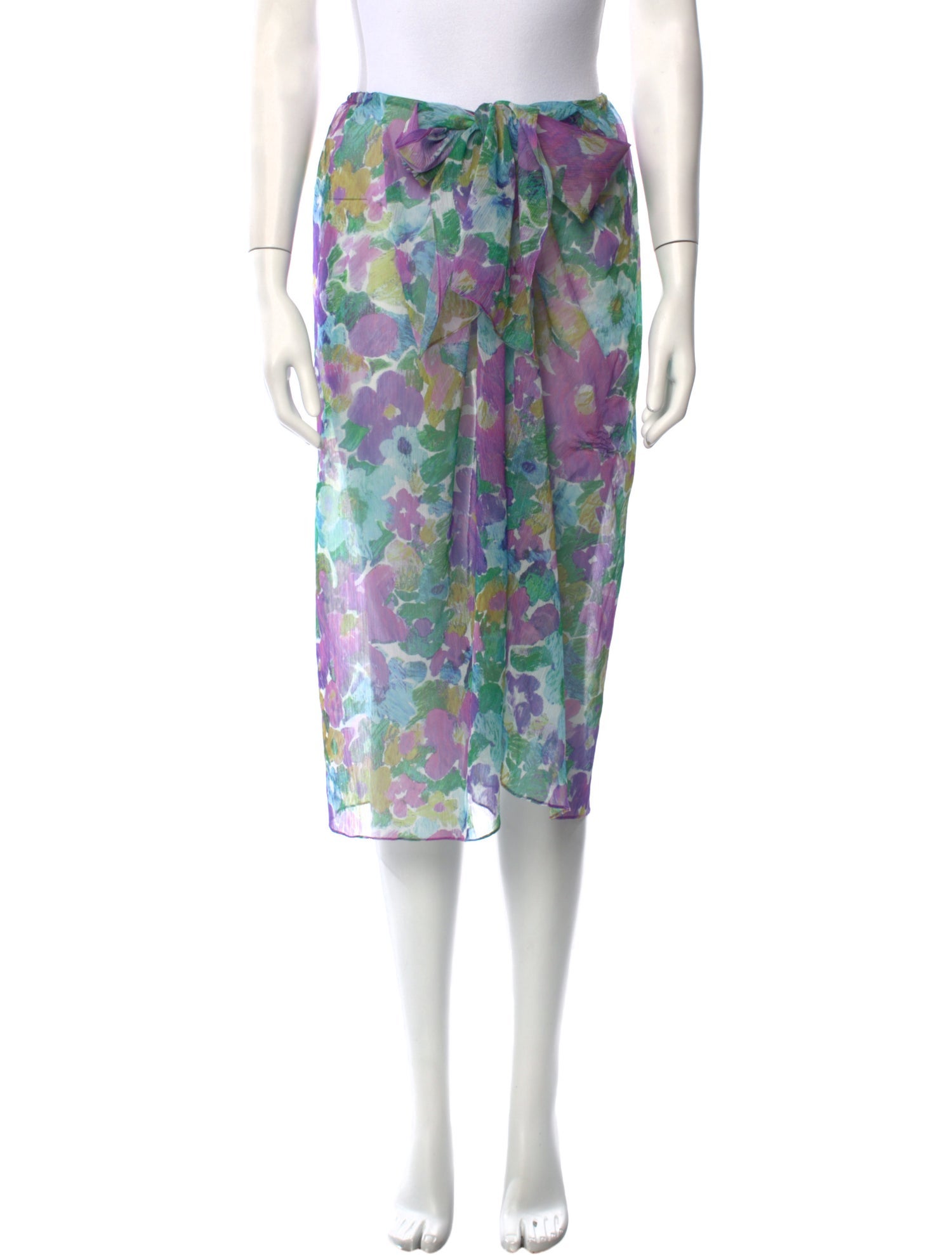 PatBO Floral Print Knee-Length Skirt
