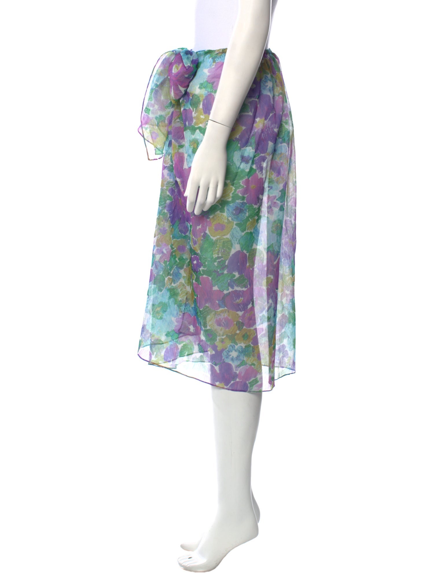 PatBO Floral Print Knee-Length Skirt