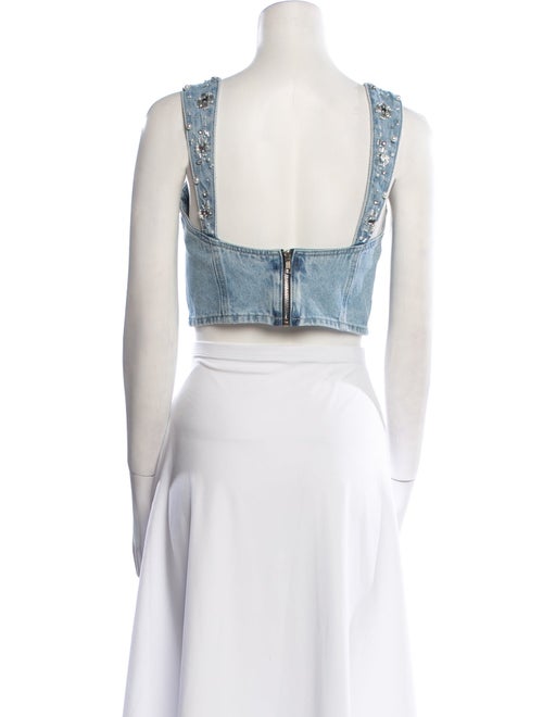 PatBO Square Neckline Sleeveless Crop Top