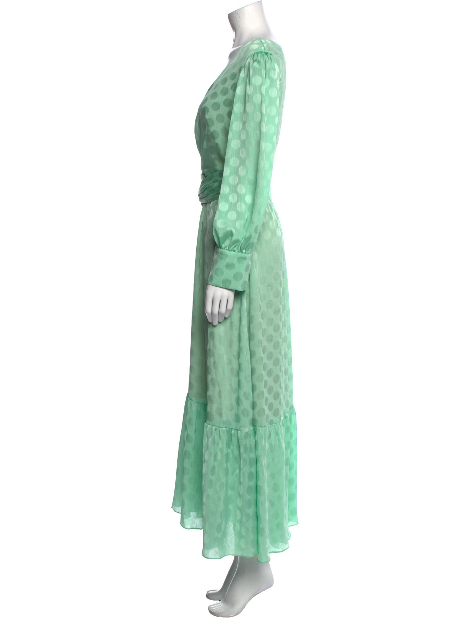 PatBO Polka Dot Print Long Dress