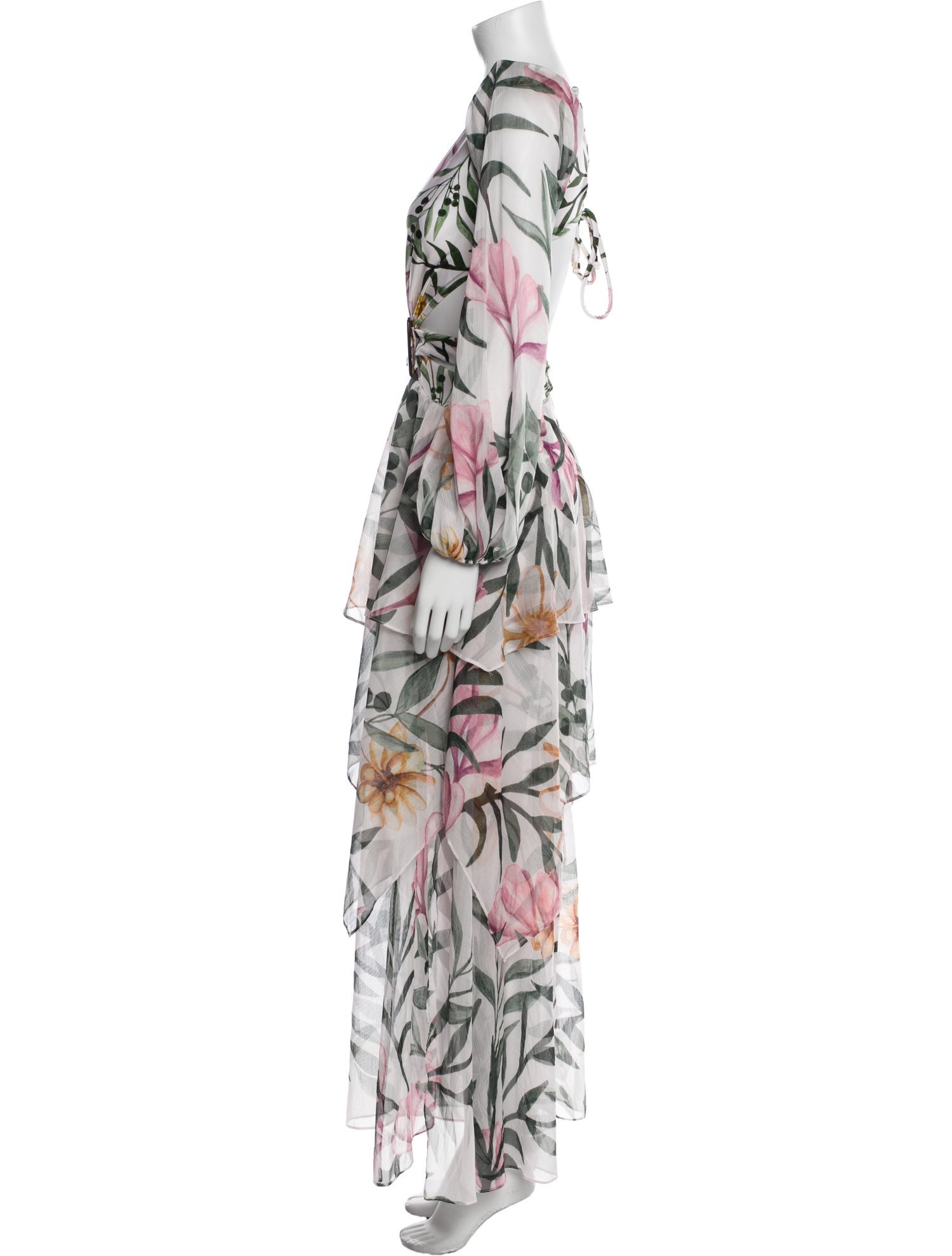 PatBO Floral Print Long Dress w/ Tags