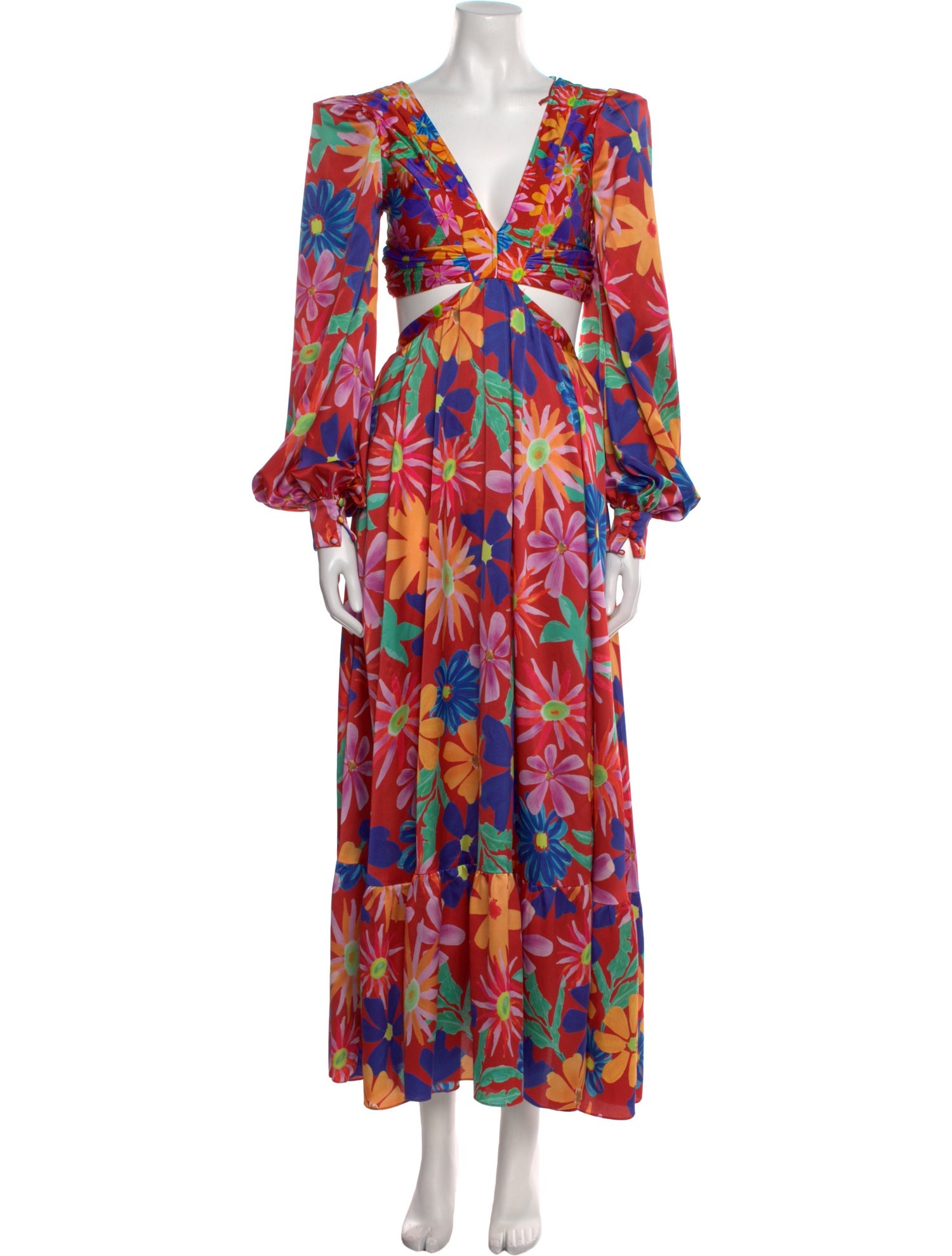 PatBO Floral Print Long Dress