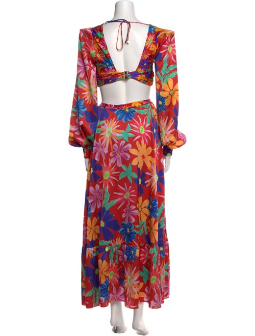 PatBO Floral Print Long Dress