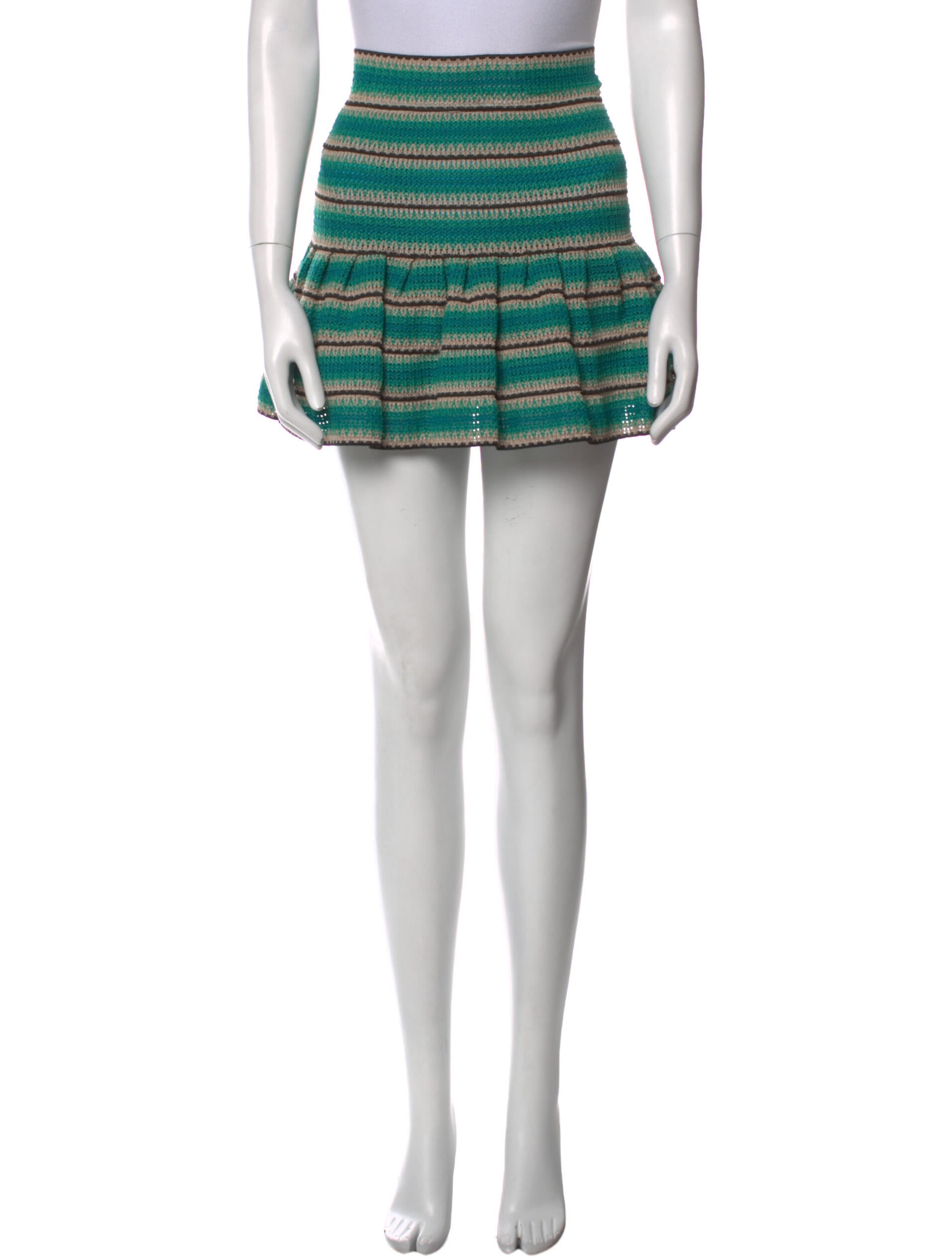 PatBO Striped Mini Skirt