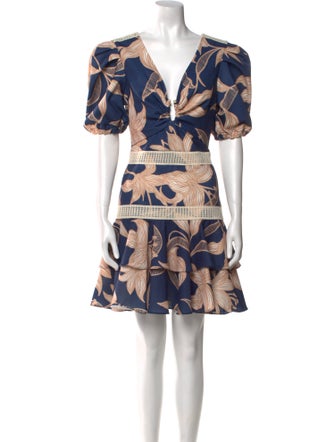 PatBO Floral Print Mini Dress