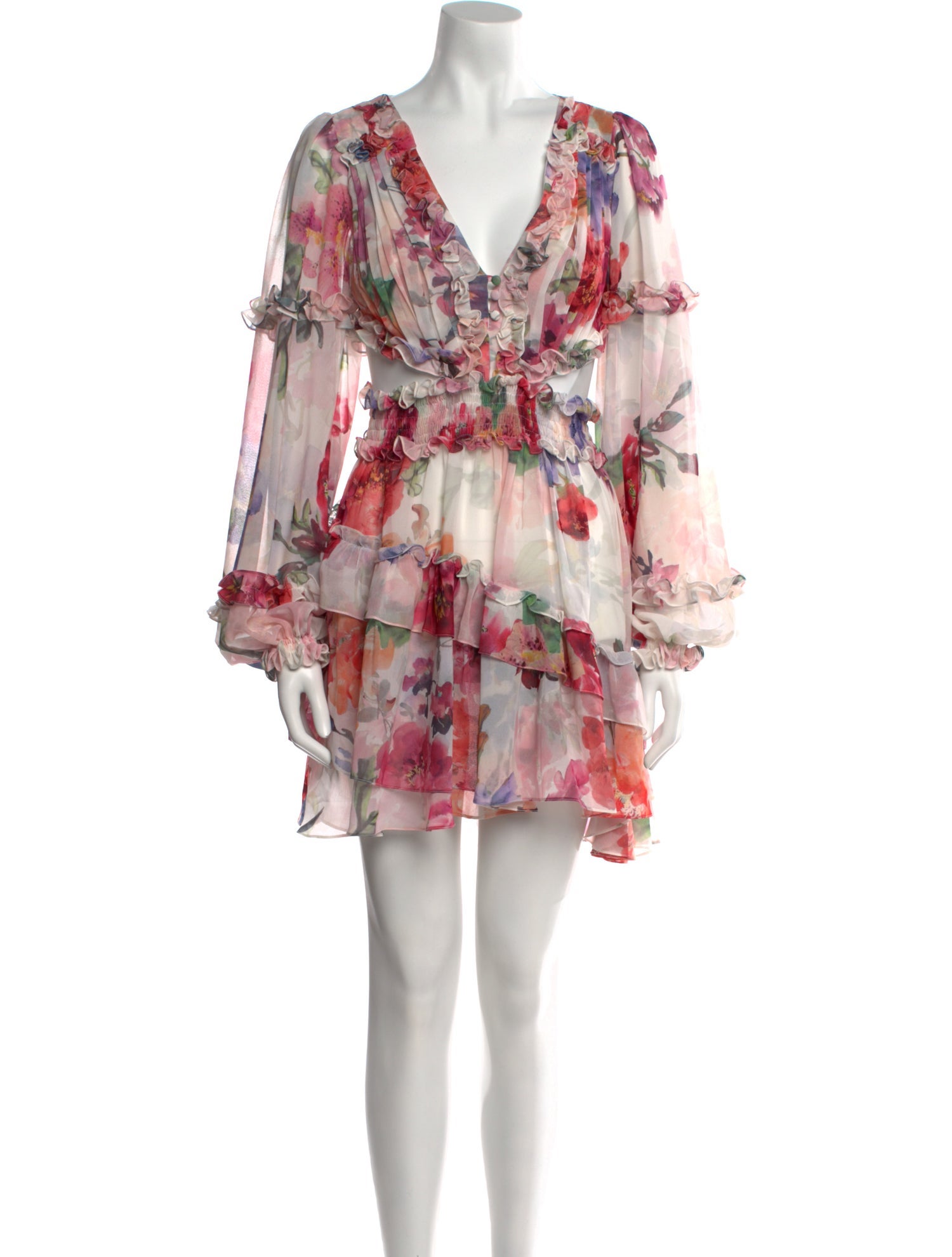 PatBO Floral Print Mini Dress