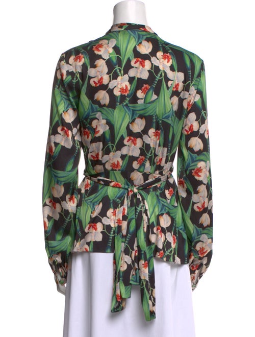 PatBO Floral Print V-Neck Blouse