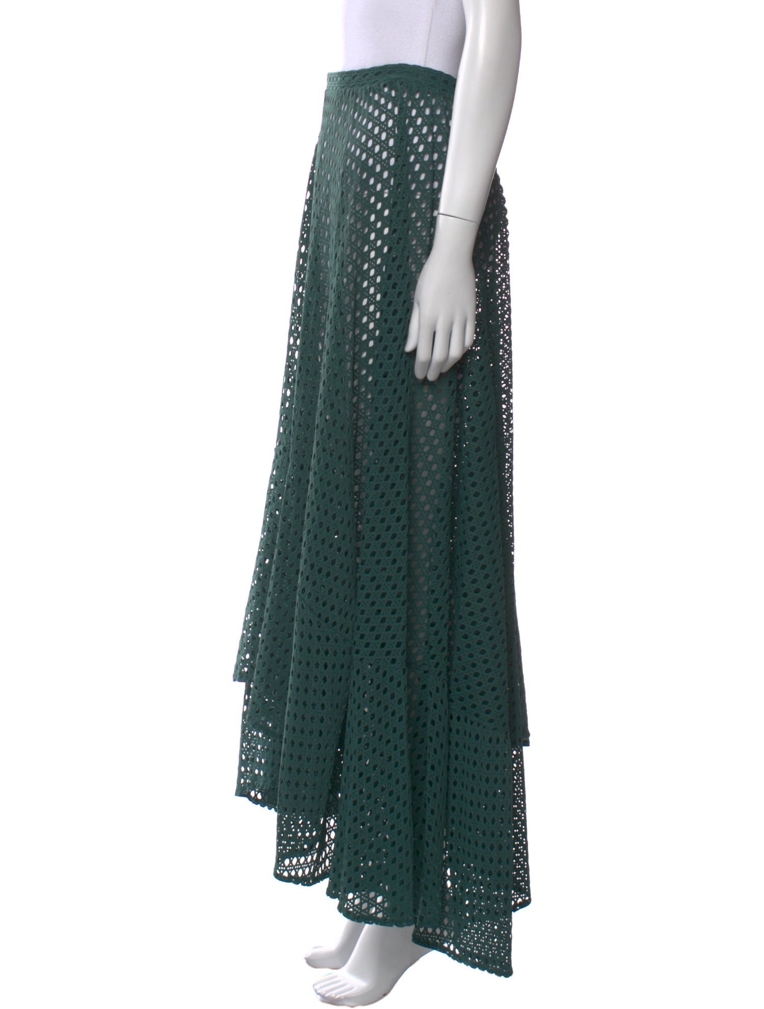 PatBO Lace Pattern Midi Length Skirt