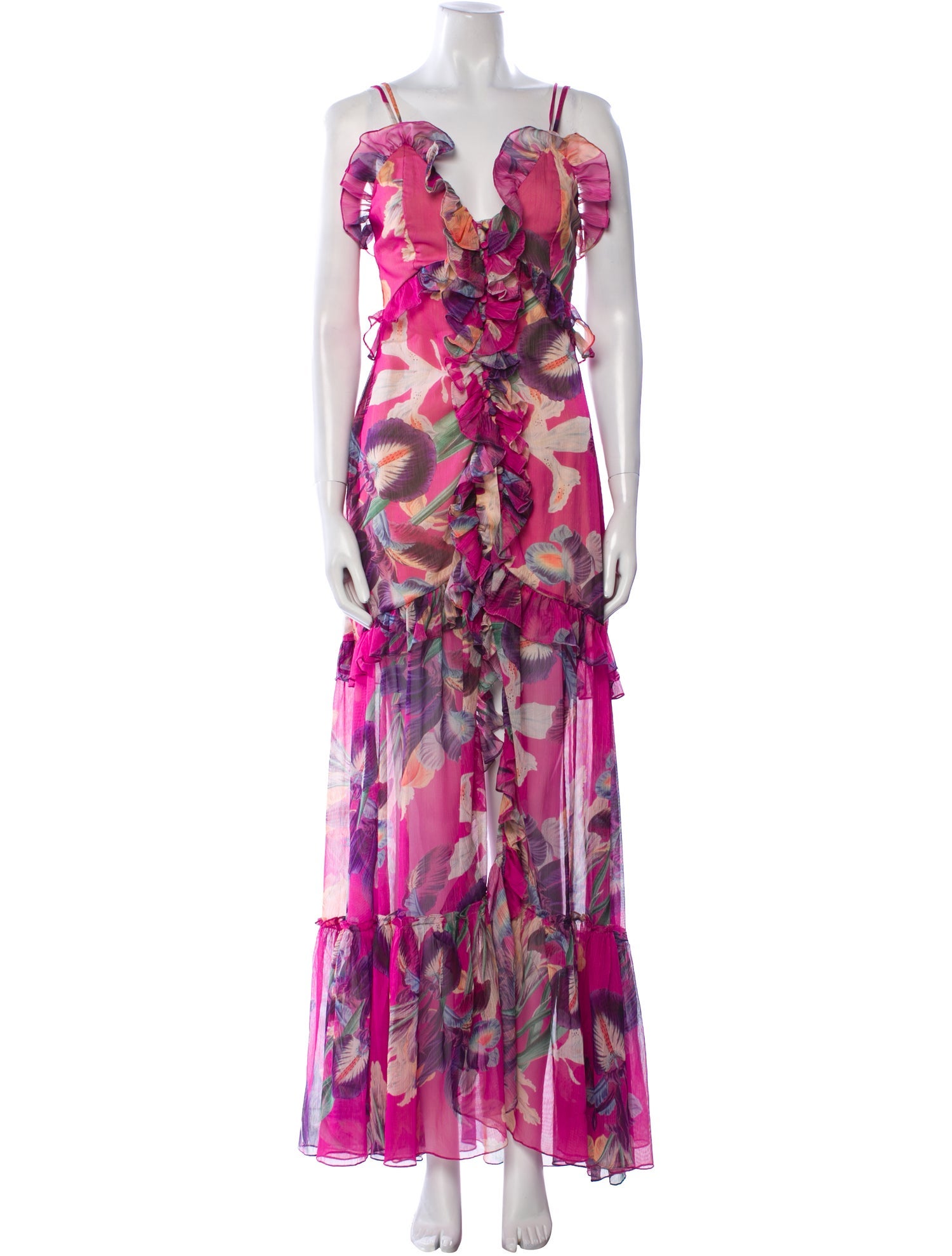 PatBO Floral Print Long Dress