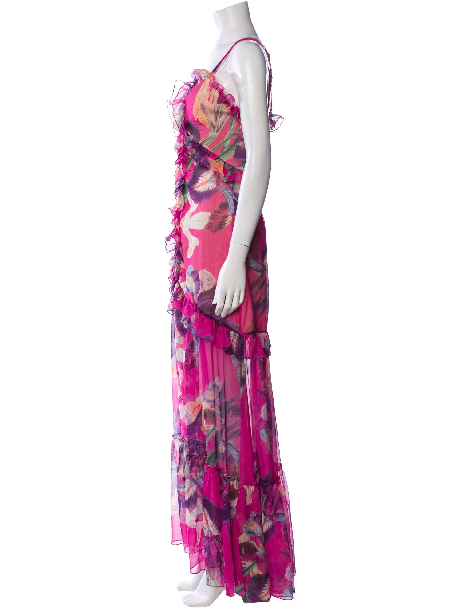 PatBO Floral Print Long Dress