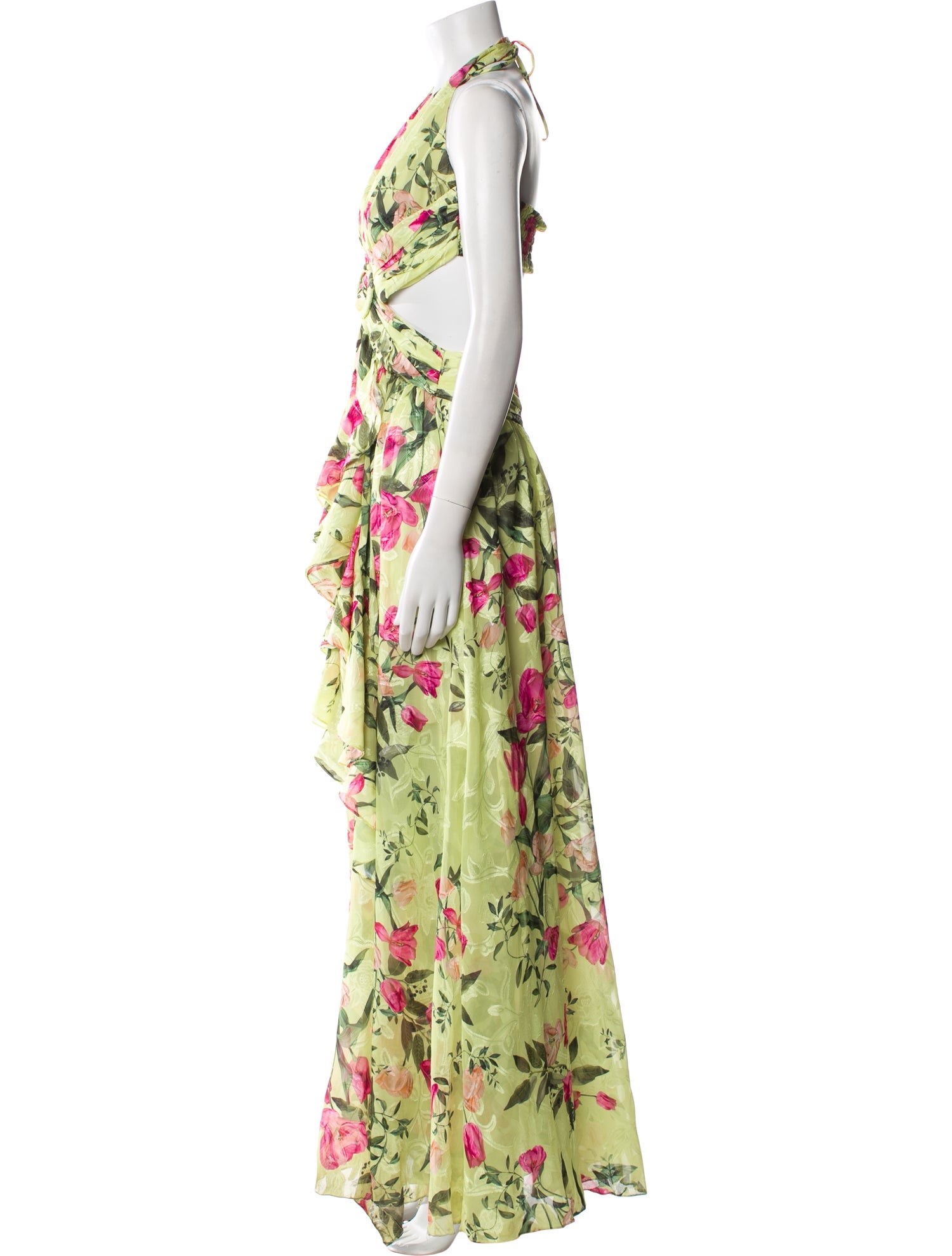 PatBO Floral Print Long Dress