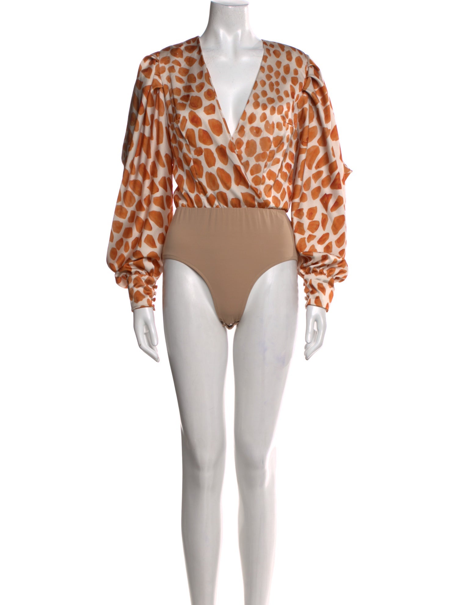 PatBO Printed Plunge Neckline Romper w/ Tags