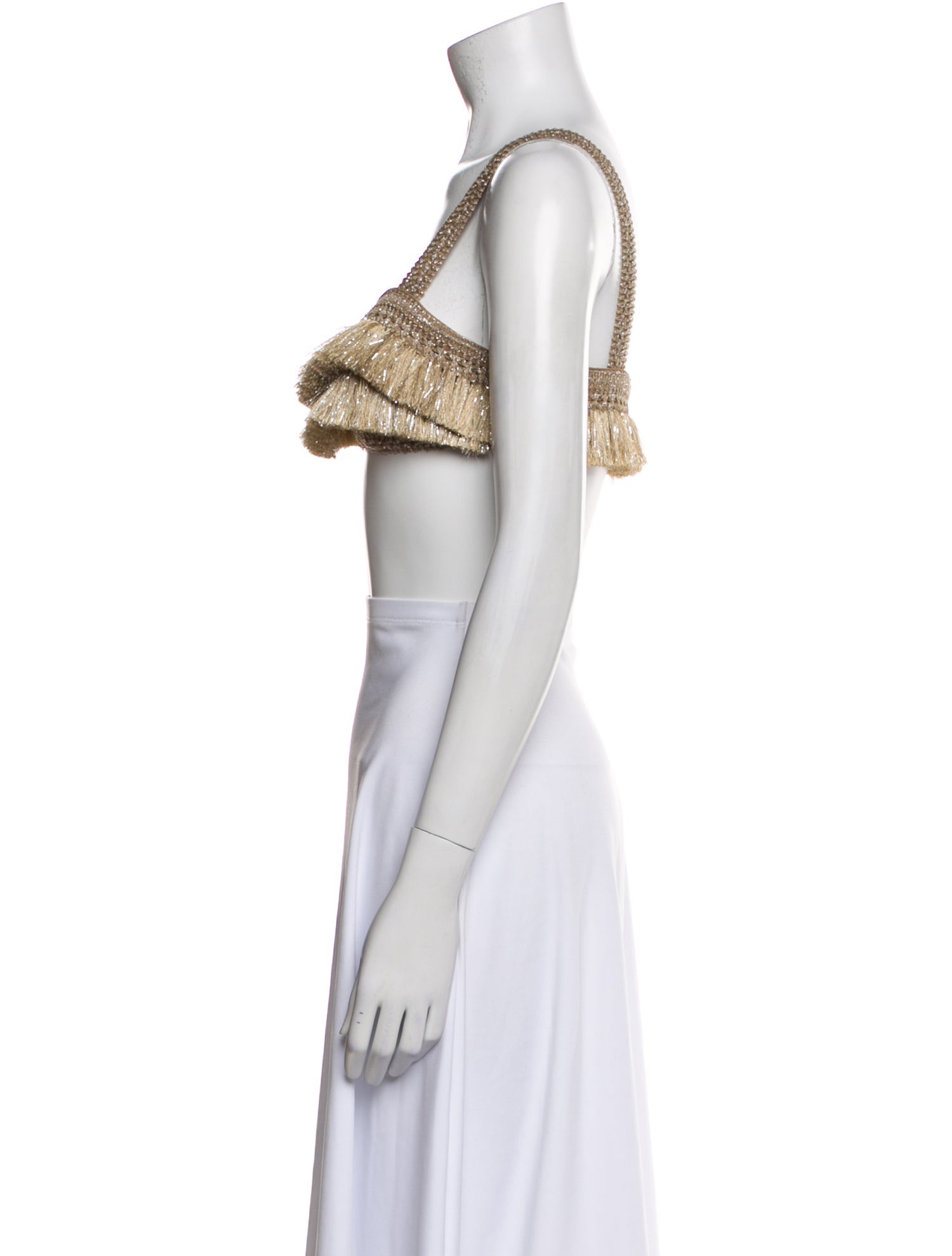 PatBO Square Neckline Sleeveless Crop Top