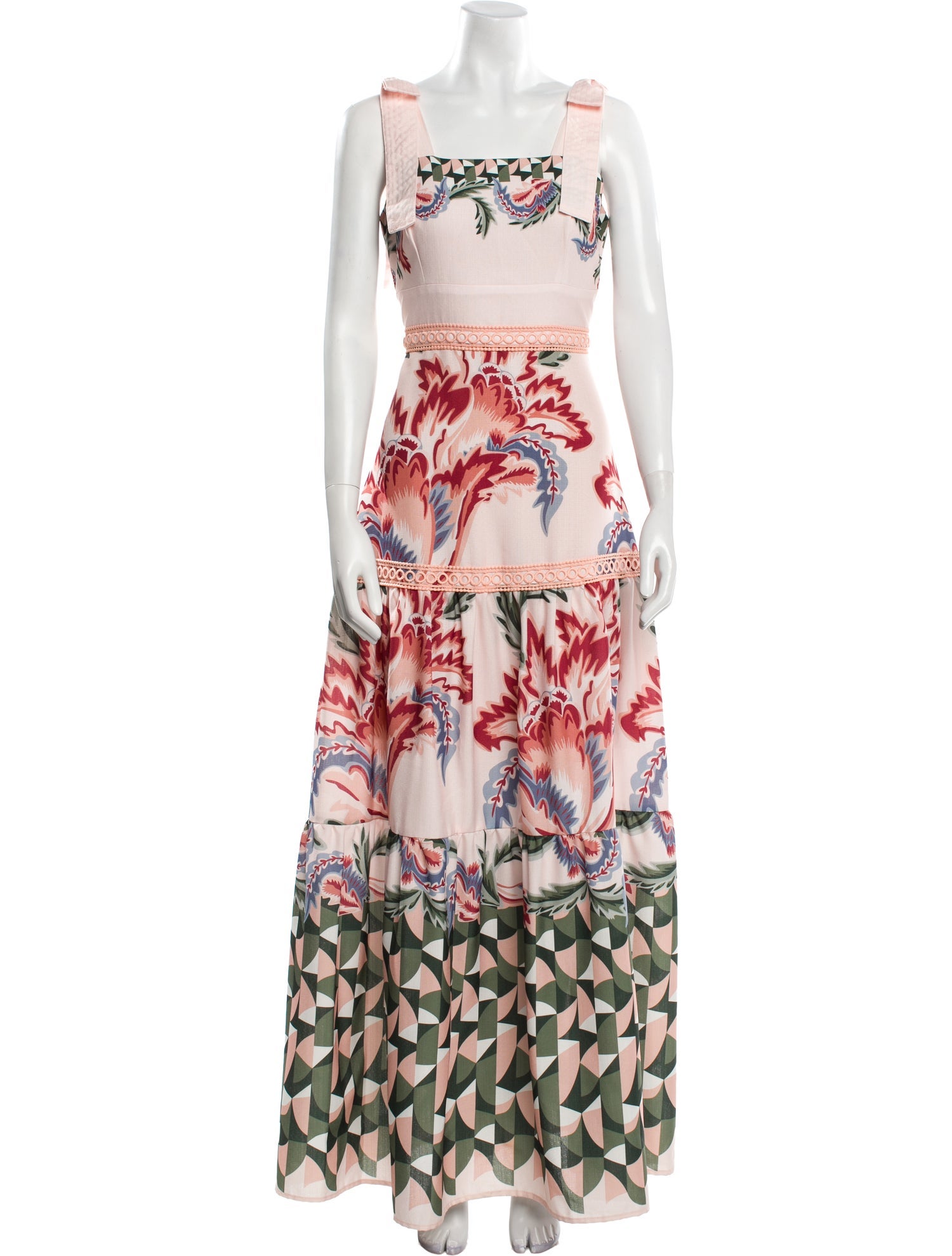 PatBO Floral Print Long Dress