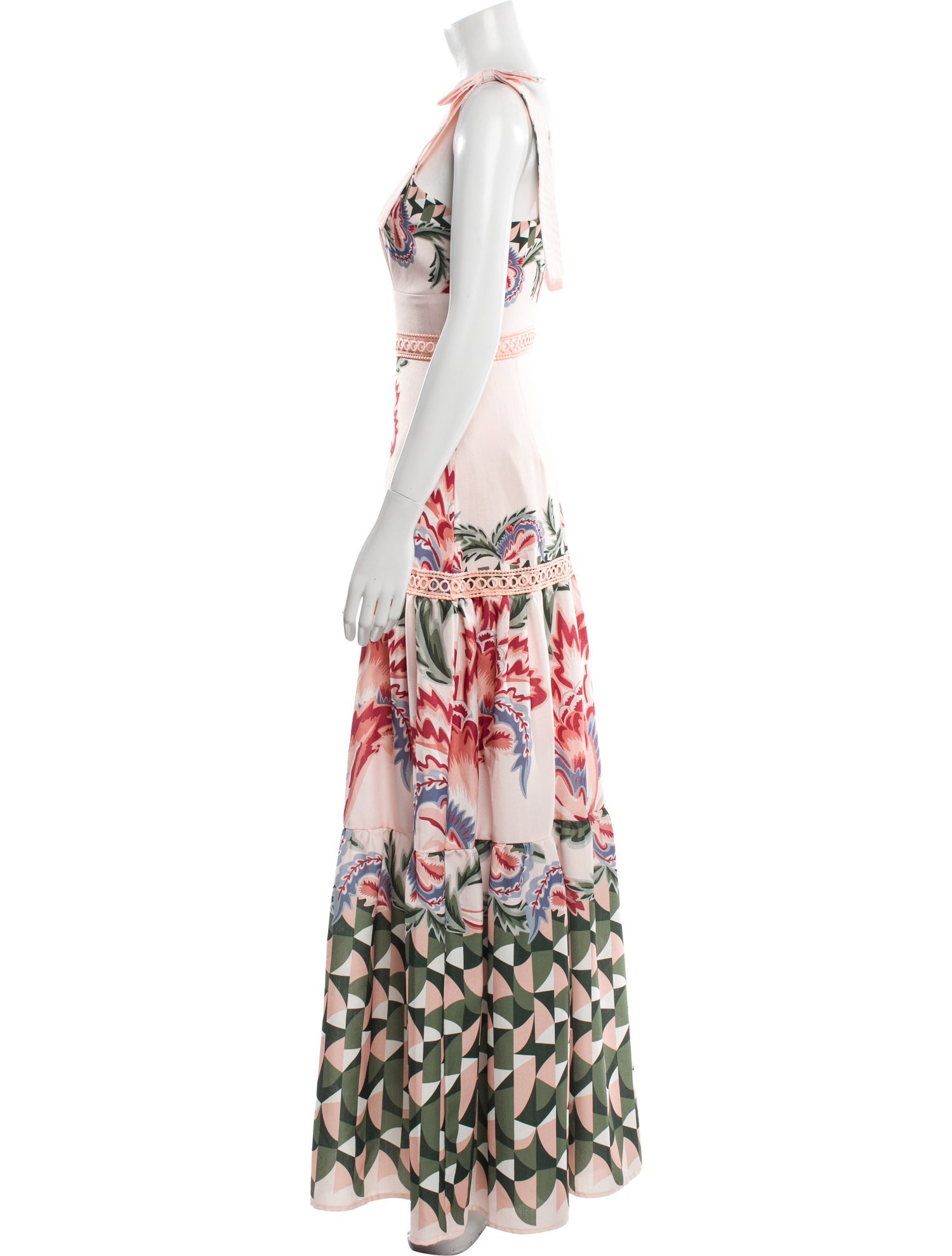 PatBO Floral Print Long Dress