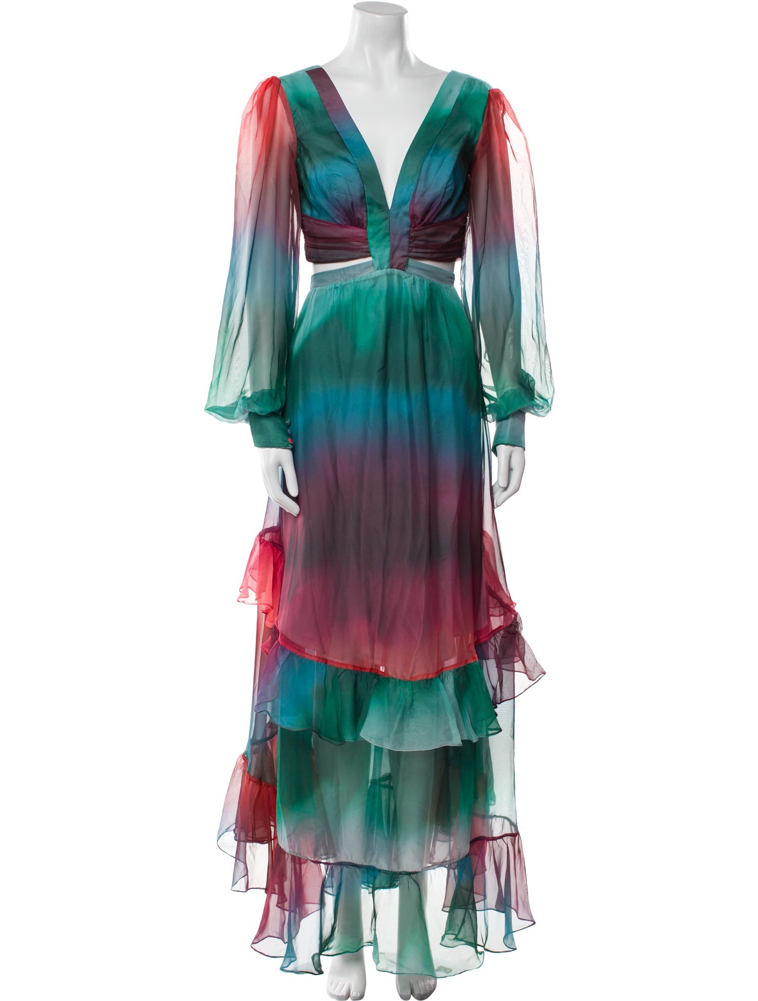 PatBO Tie-Dye Print Long Dress