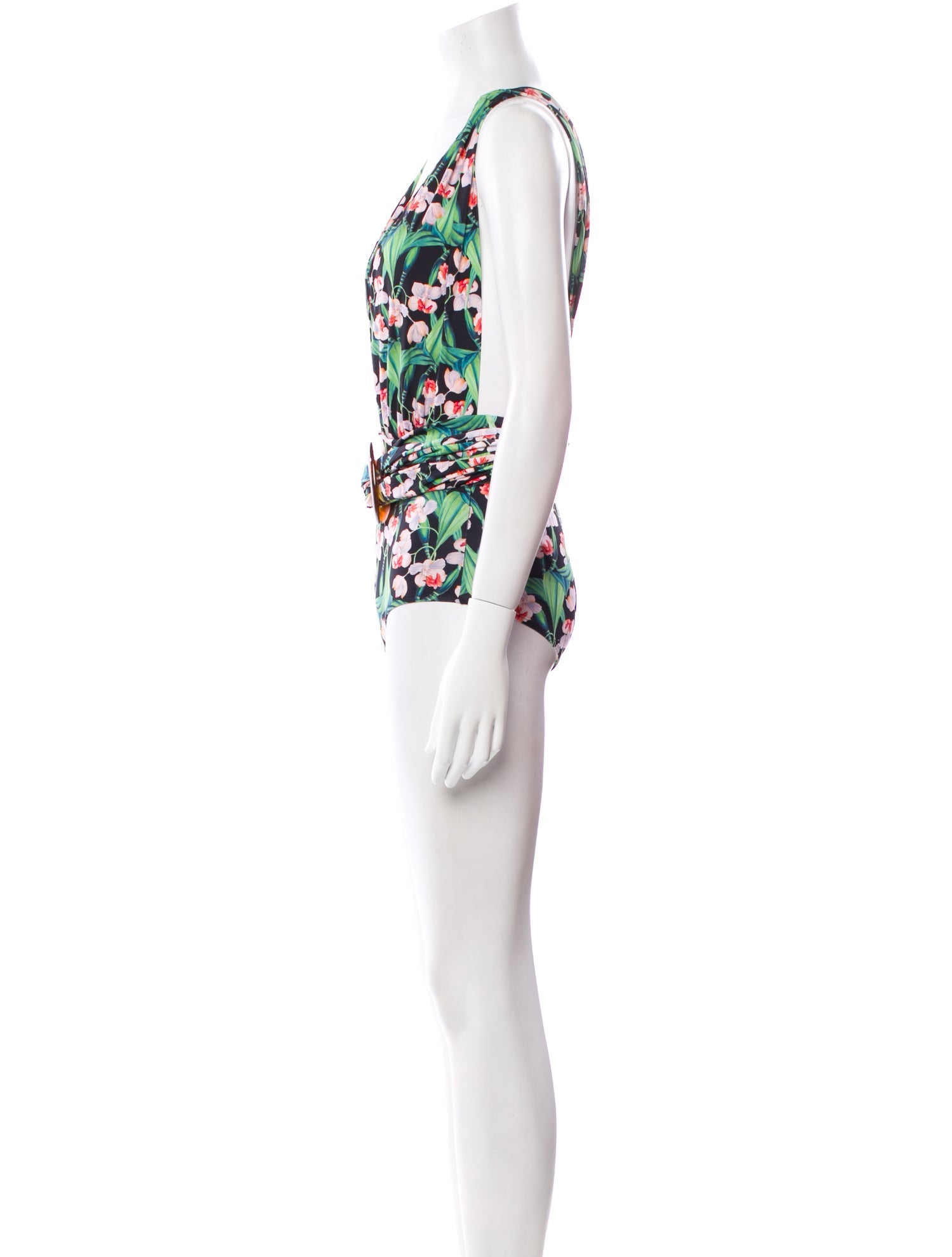 PatBO Printed Ruffle Embellishment One-Piece w/ Tags