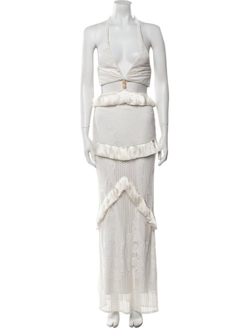 PatBO V-Neck Midi Length Dress