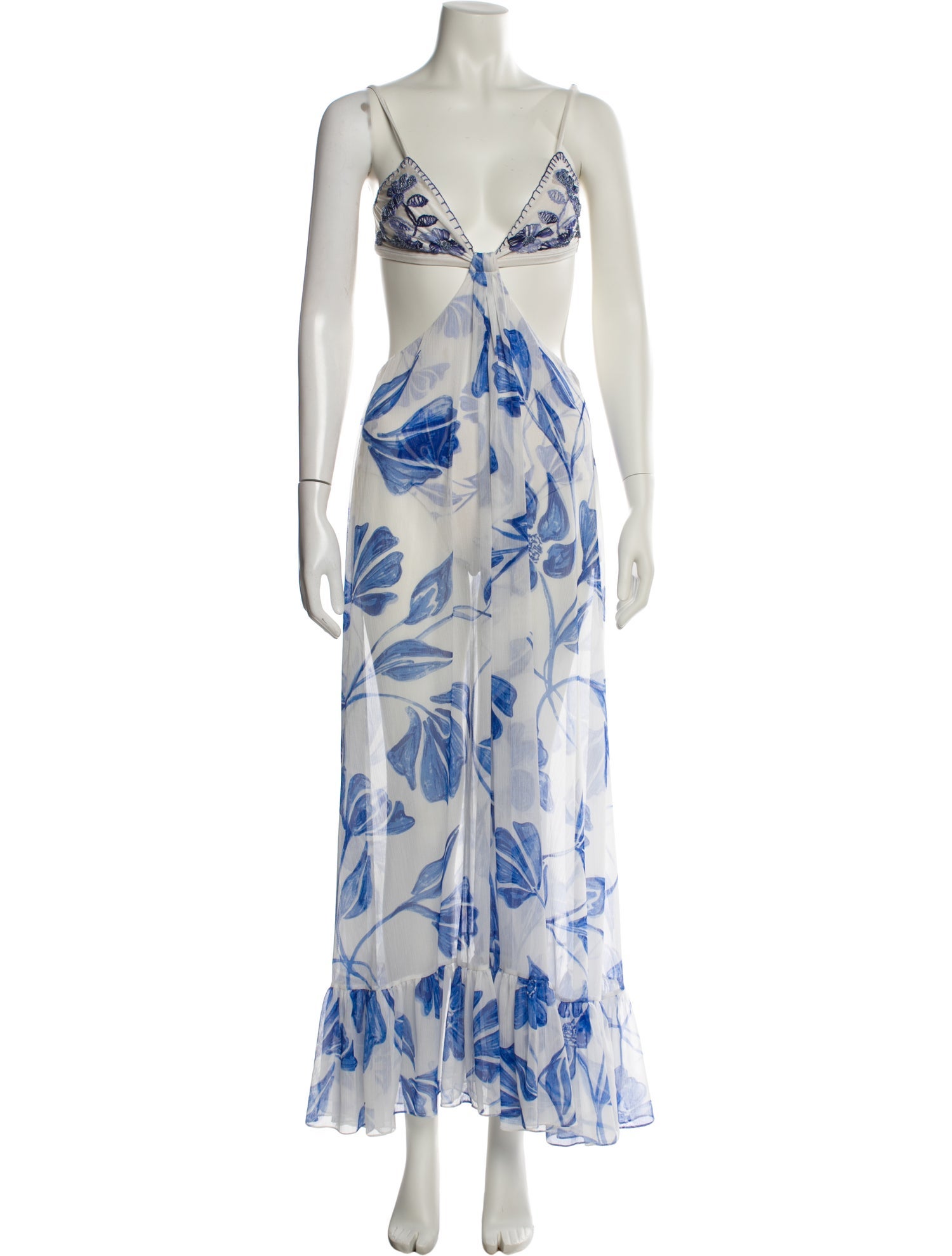 PatBO Floral Print Long Dress
