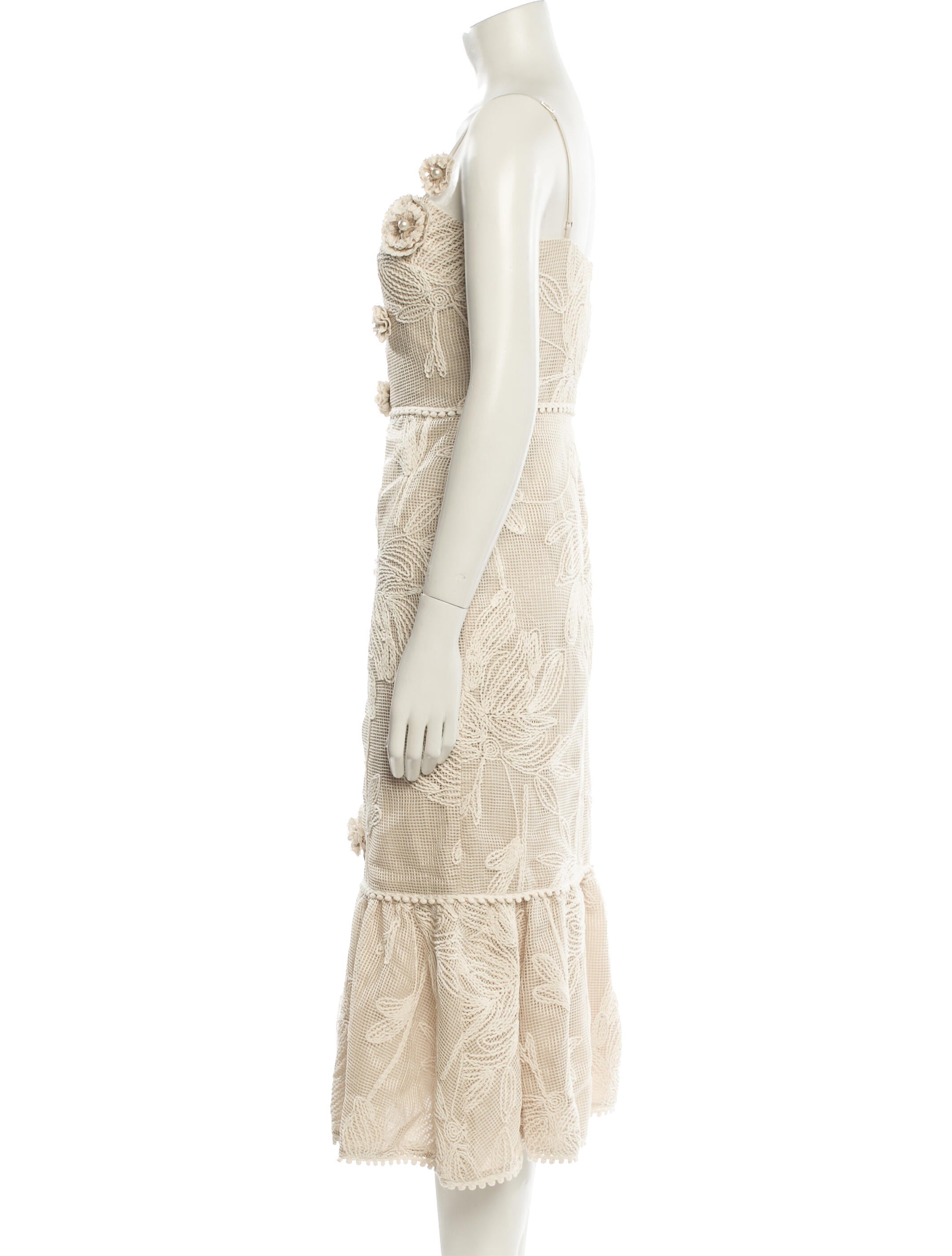 PatBO Square Neckline Midi Length Dress