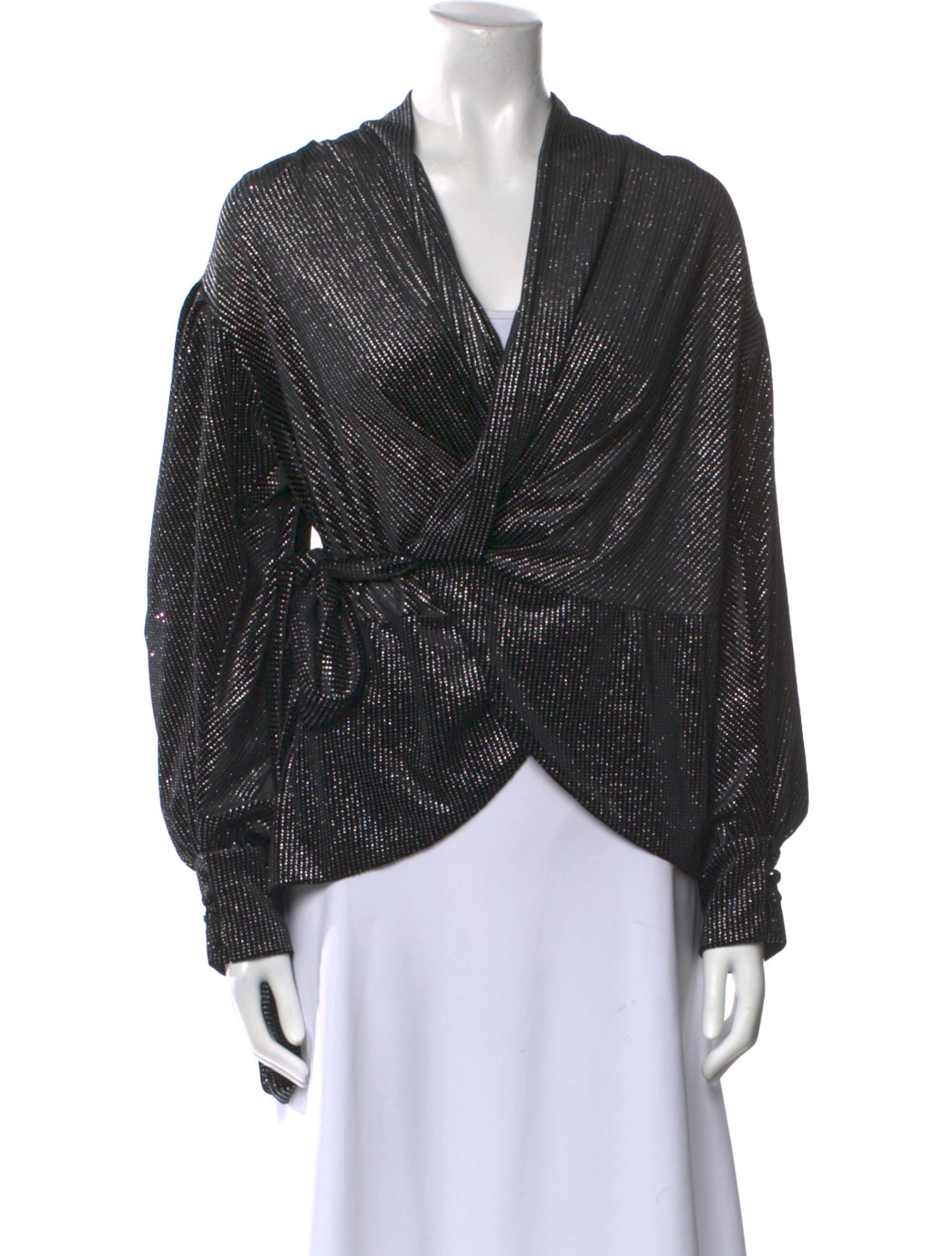 PatBO V-Neck Long Sleeve Blouse