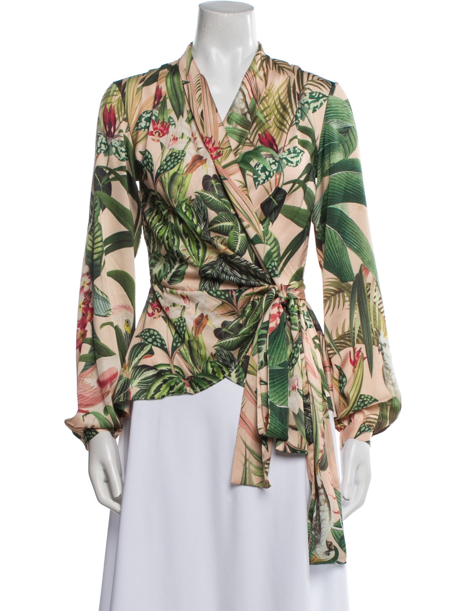 PatBO Floral Print V-Neck Blouse w/ Tags