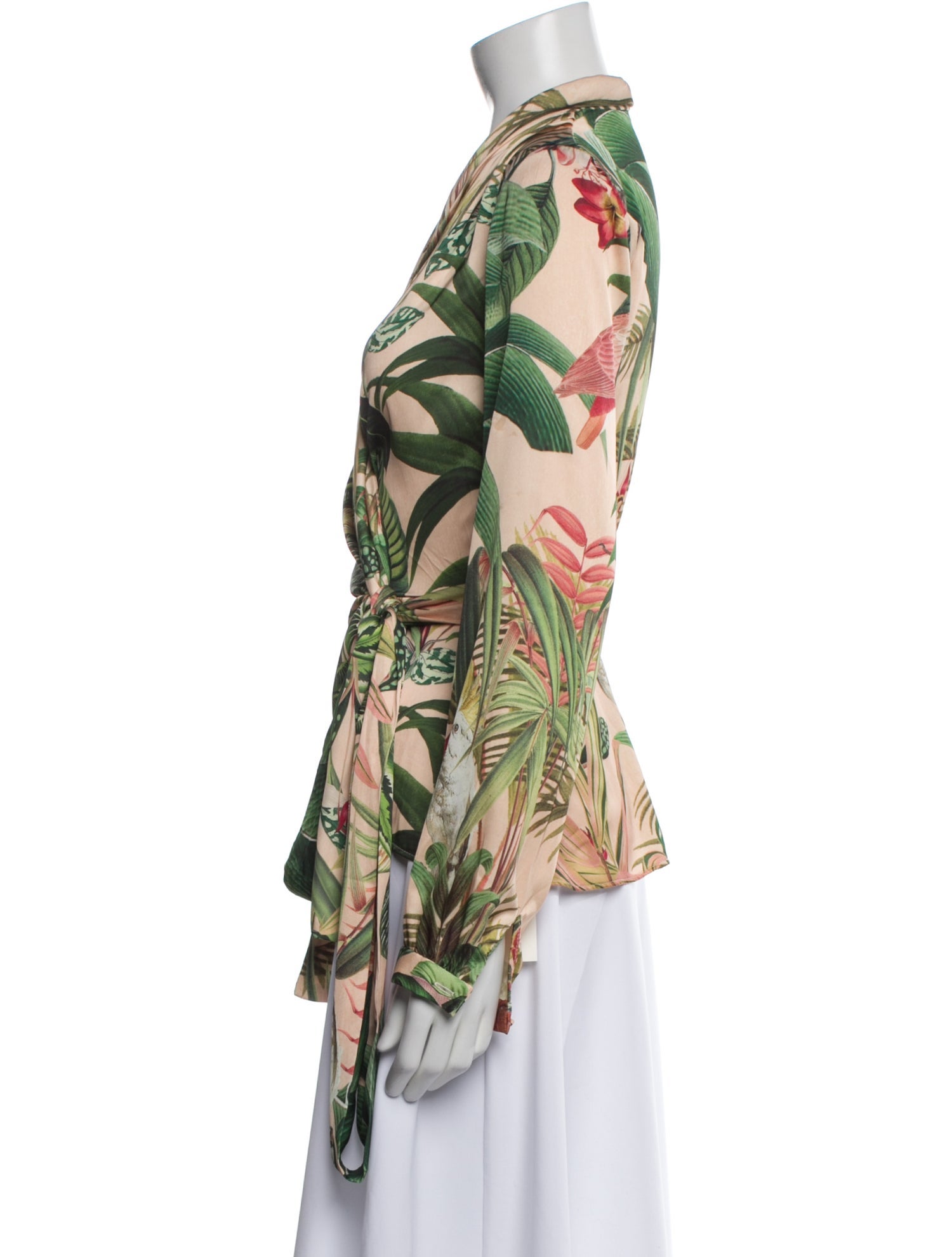 PatBO Floral Print V-Neck Blouse w/ Tags