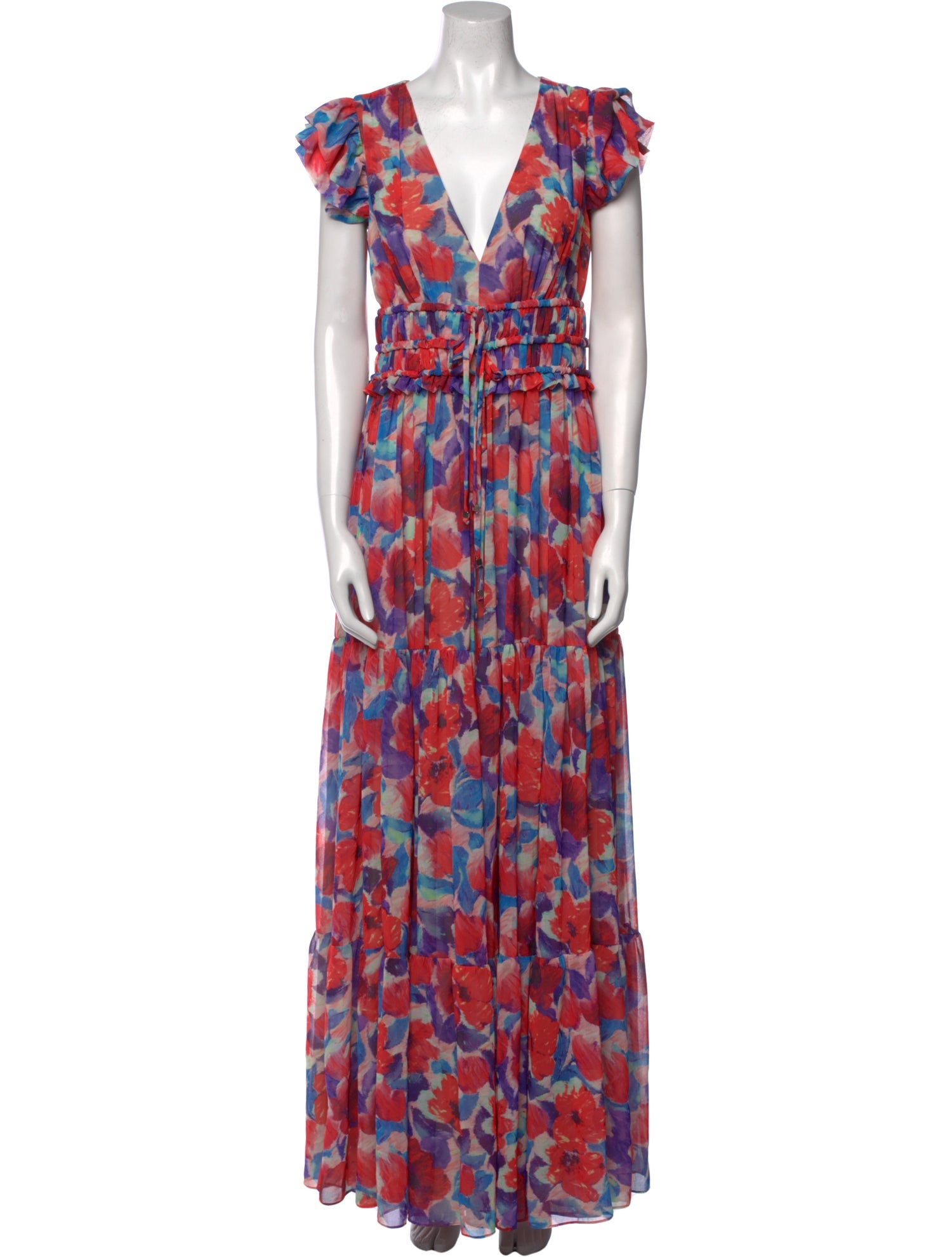 PatBO Floral Print Long Dress