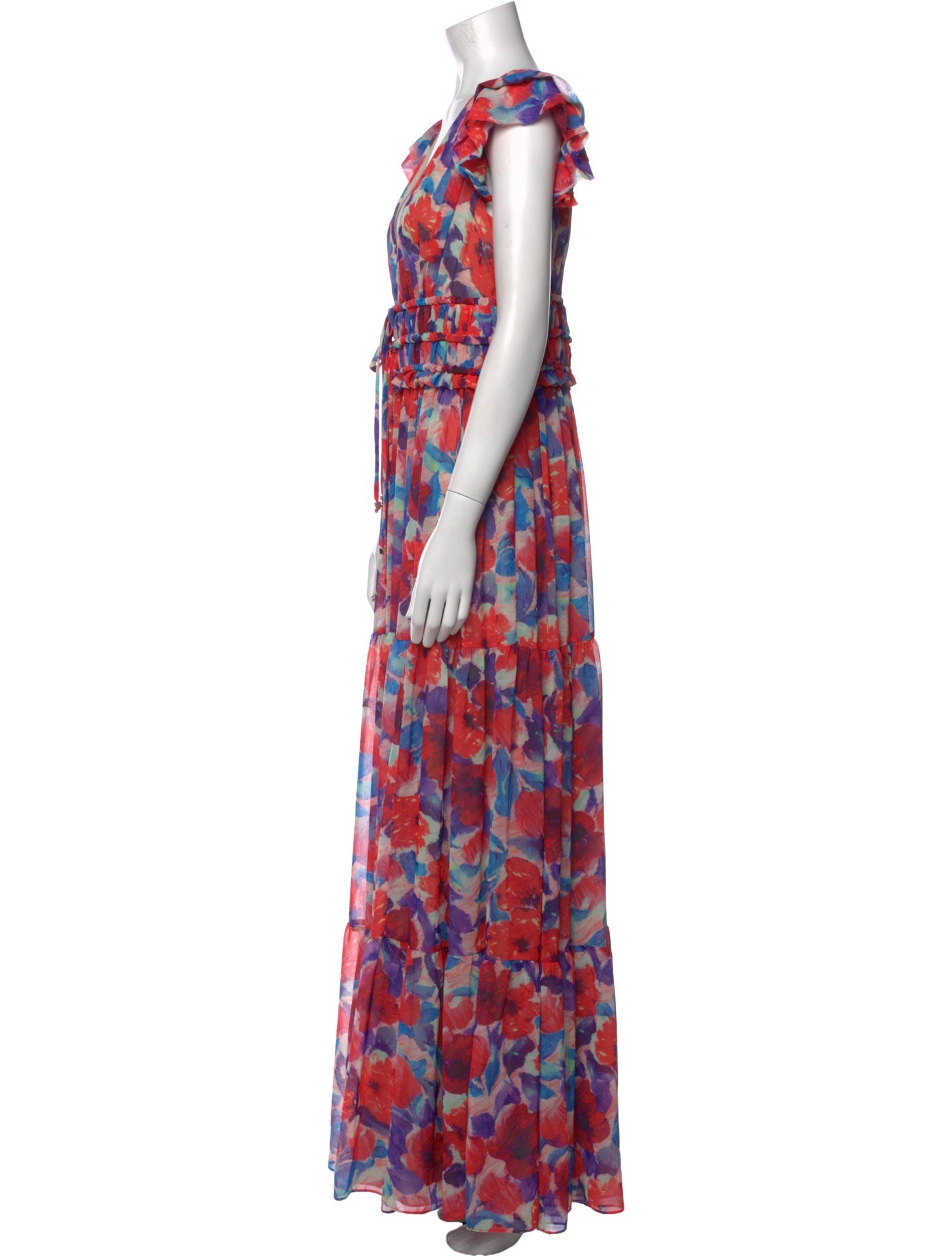 PatBO Floral Print Long Dress