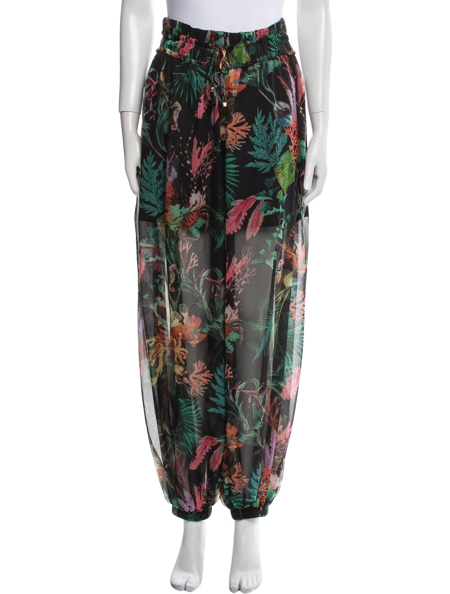 PatBO Floral Print Skinny Leg Pants