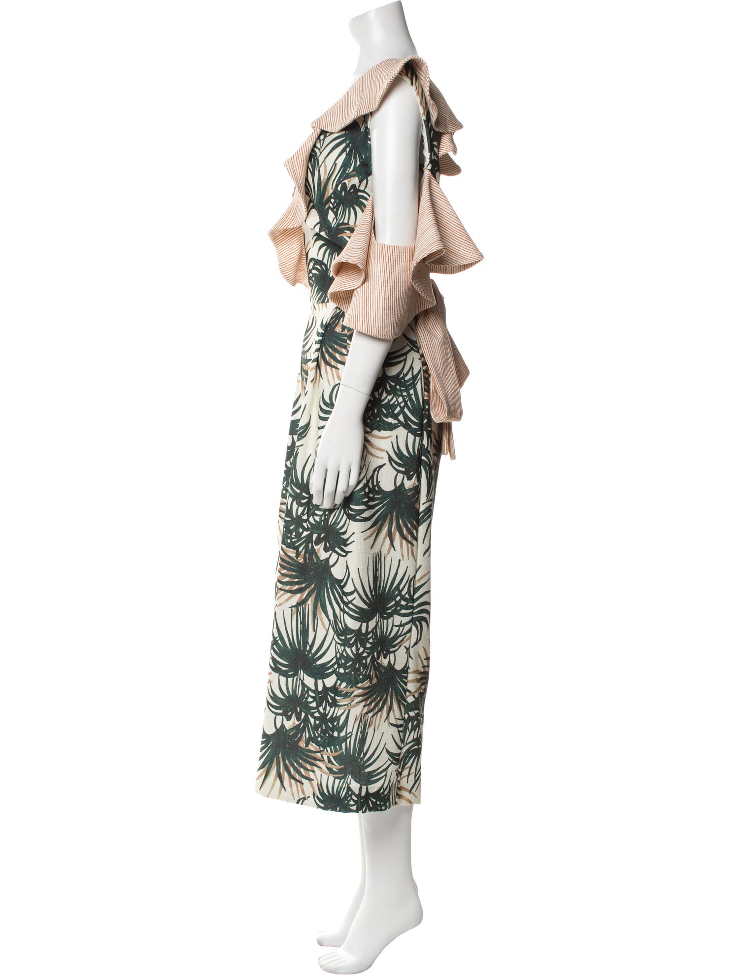 PatBO Printed V-Neck Jumpsuit