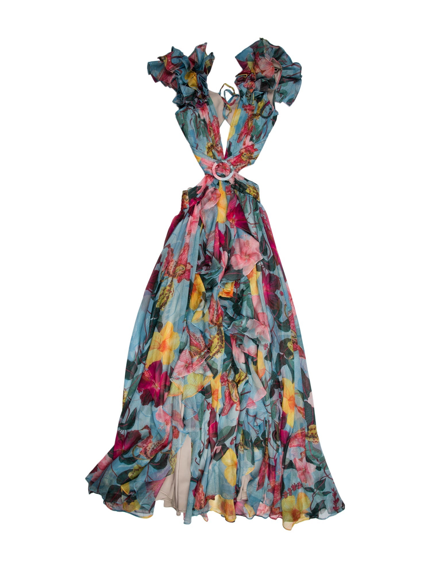 PatBO Floral Print Long Dress