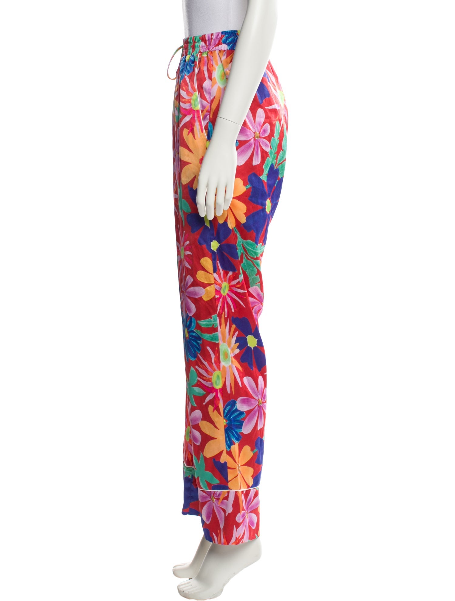 PatBO Floral Print Wide Leg Pants