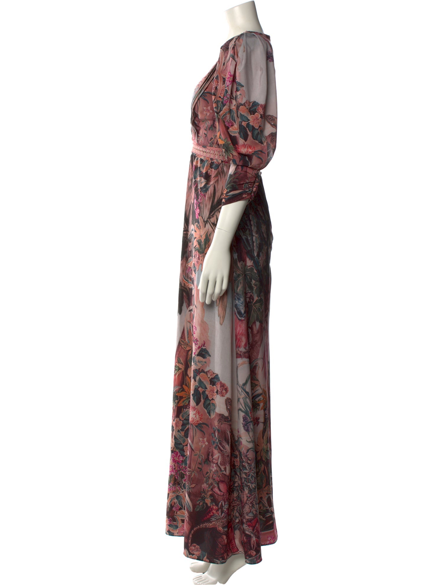 PatBO Floral Print Long Dress