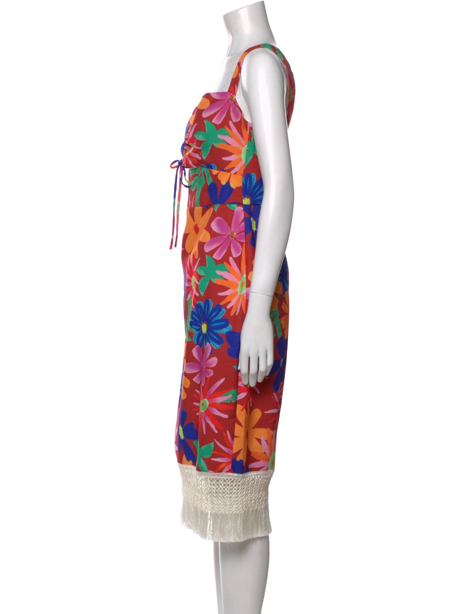 PatBO Floral Print Midi Length Dress