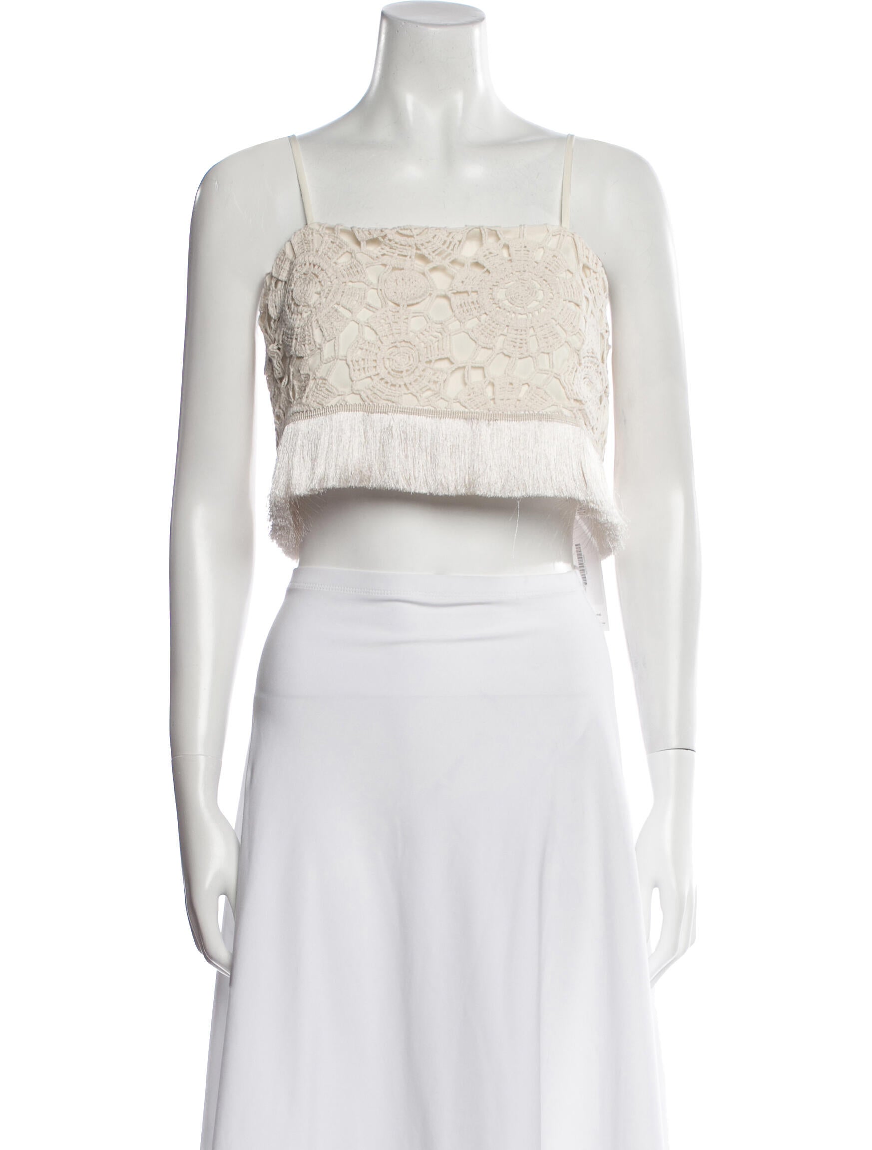 PatBO Square Neckline Sleeveless Crop Top w/ Tags