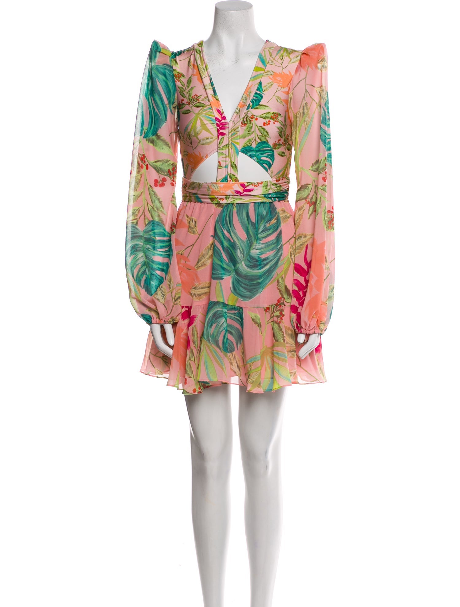 PatBO Printed Ruffle Embellishment Cover-Up