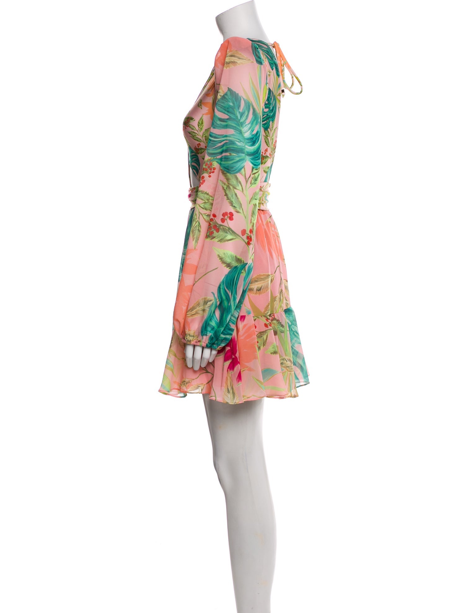 PatBO Printed Ruffle Embellishment Cover-Up