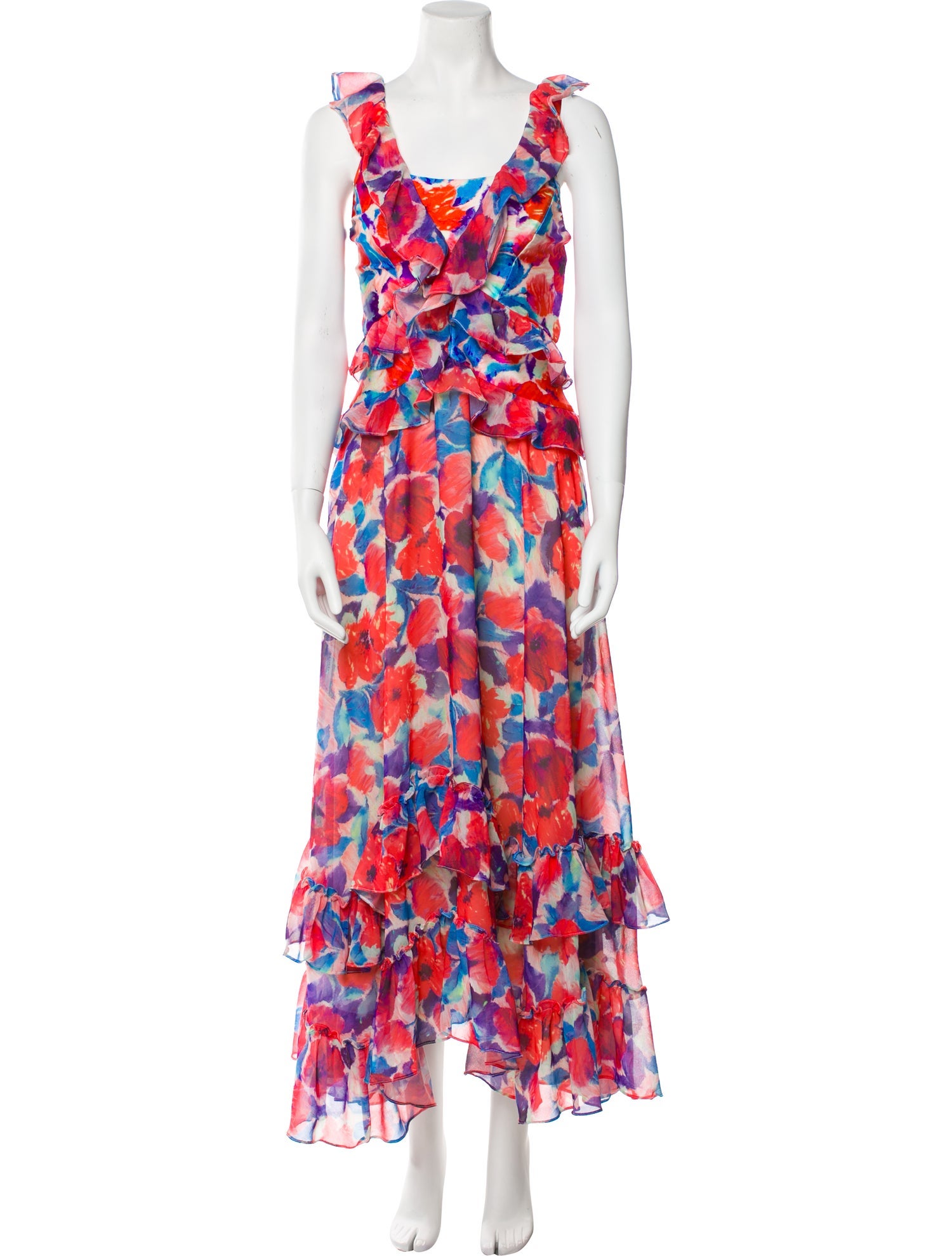 PatBO Floral Print Long Dress