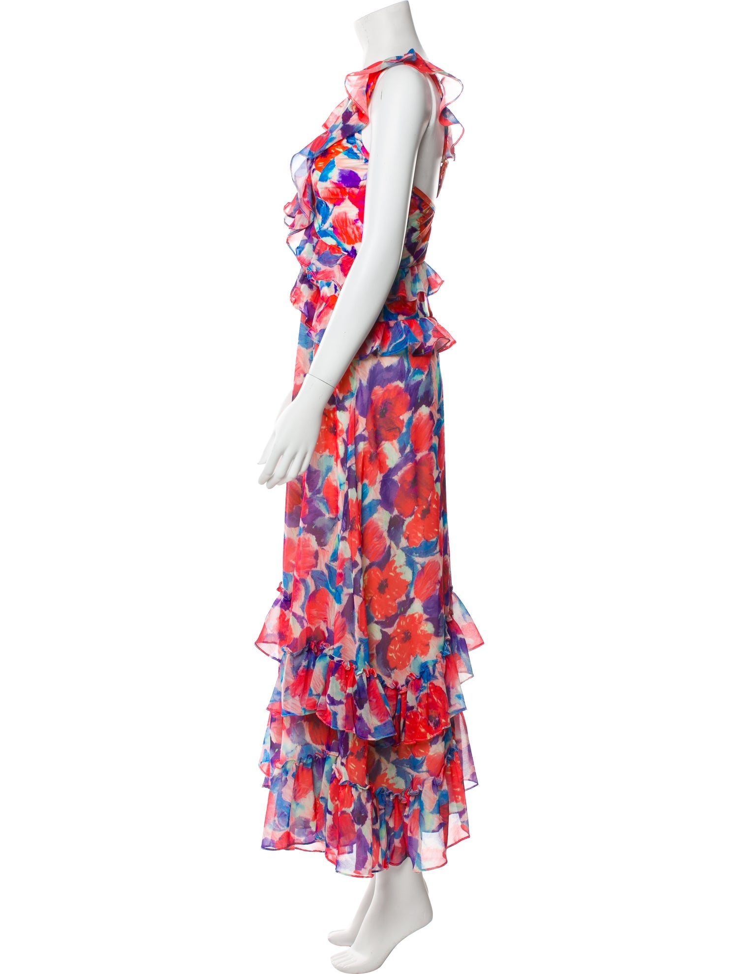 PatBO Floral Print Long Dress