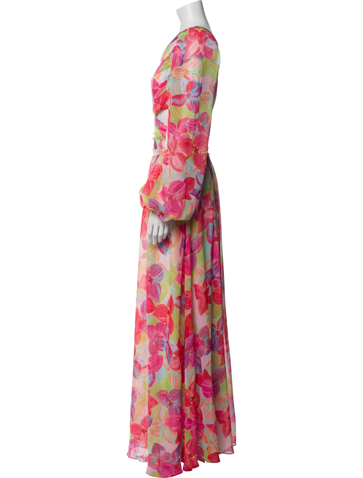 PatBO Floral Print Long Dress