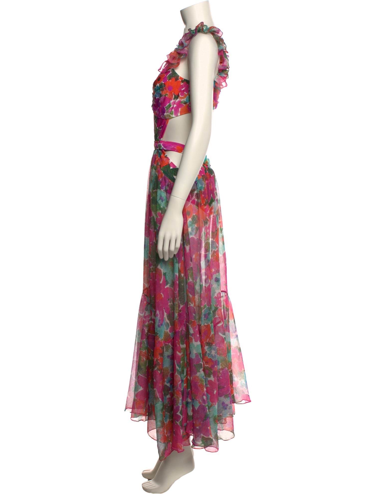 PatBO Floral Print Long Dress