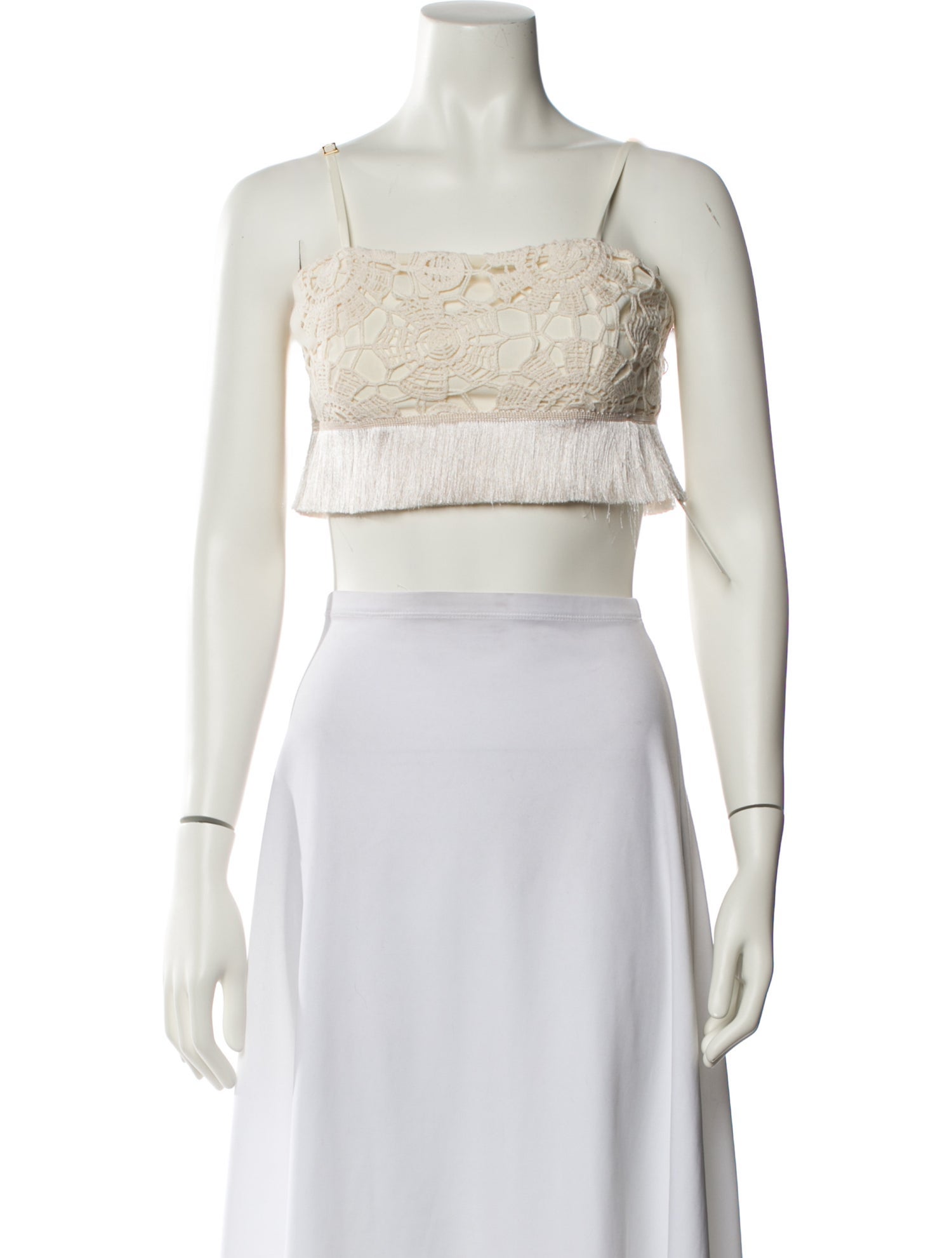 PatBO Square Neckline Sleeveless Crop Top