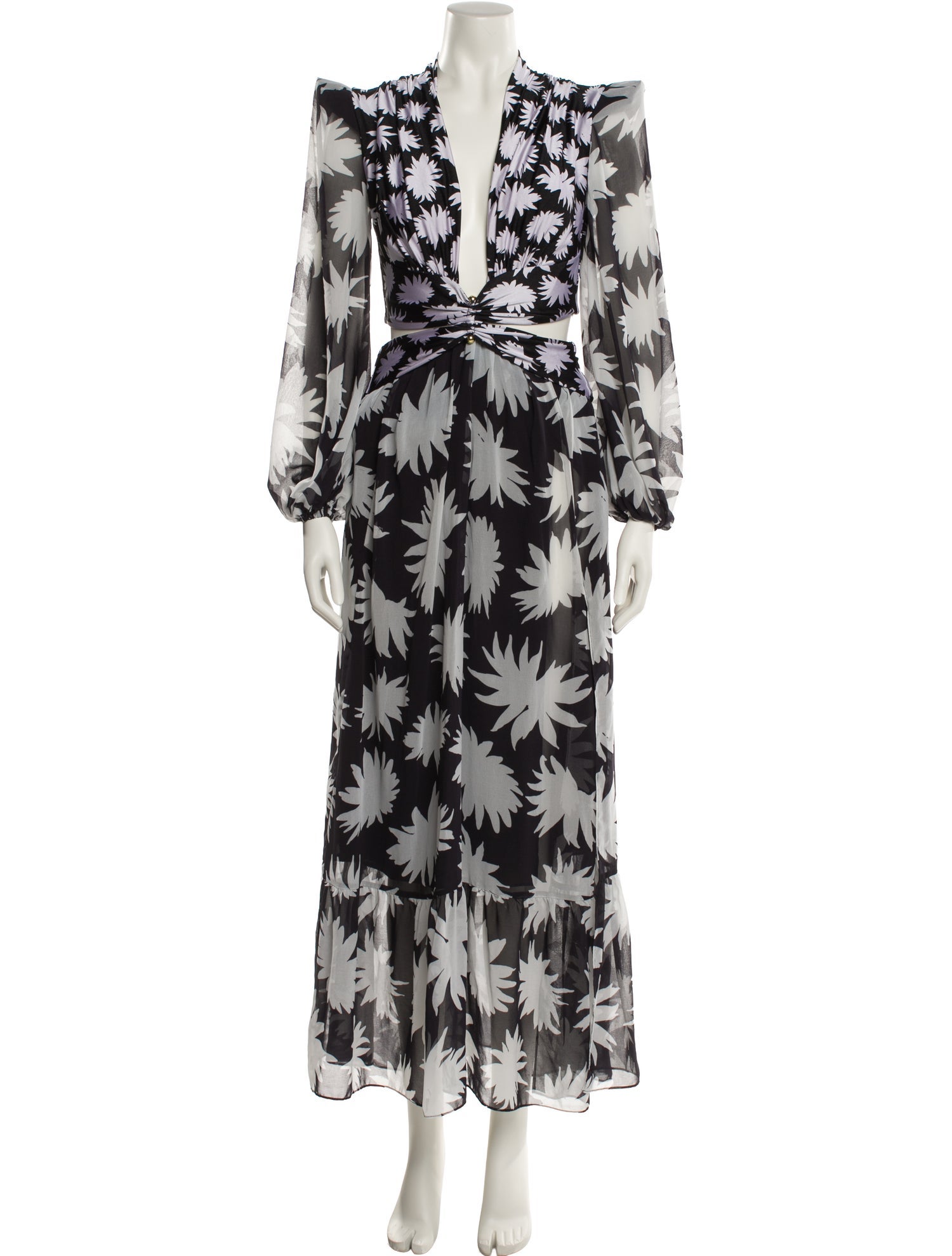 PatBO Floral Print Long Dress