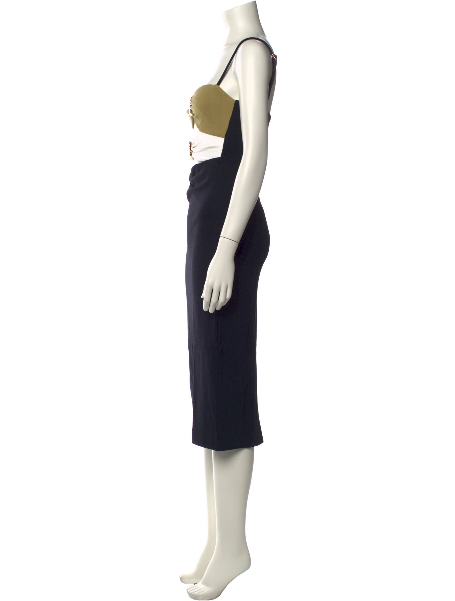 PatBO Square Neckline Midi Length Dress