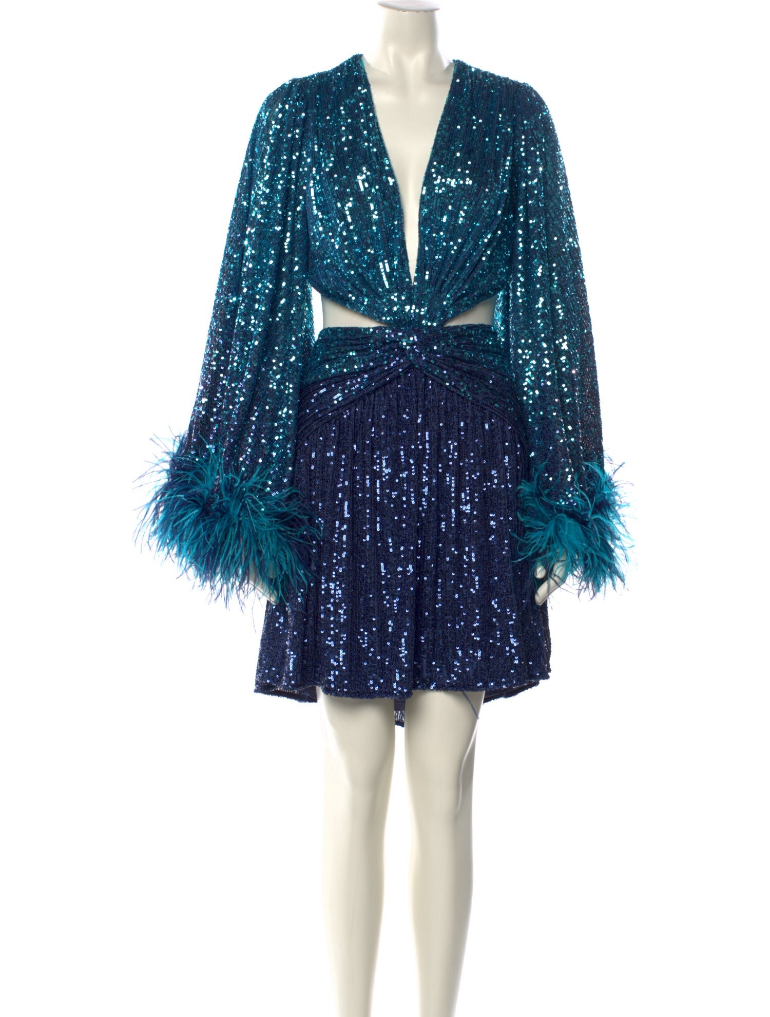 PatBO V-Neck Mini Dress