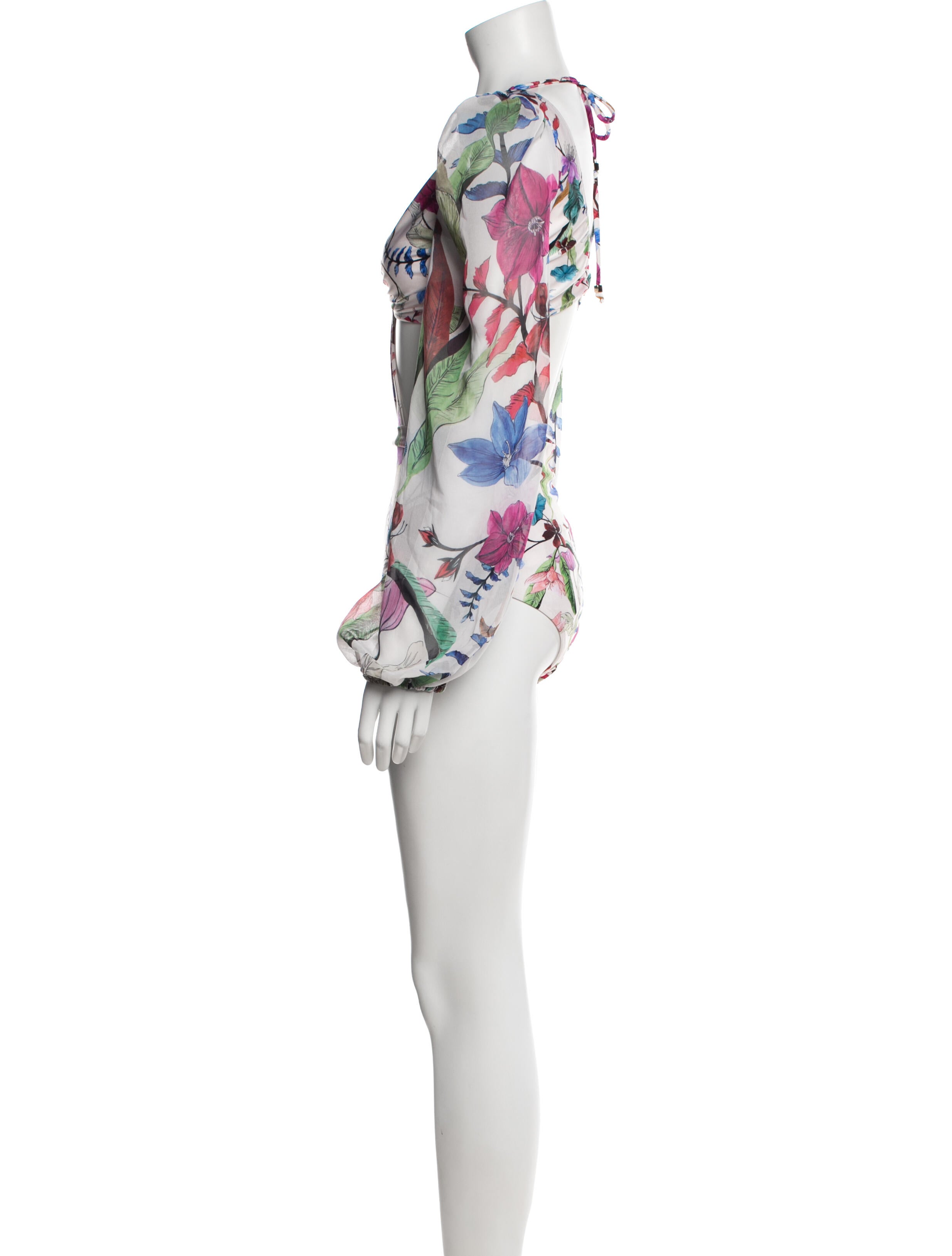 PatBO Floral Print Cutout Accent One-Piece w/ Tags