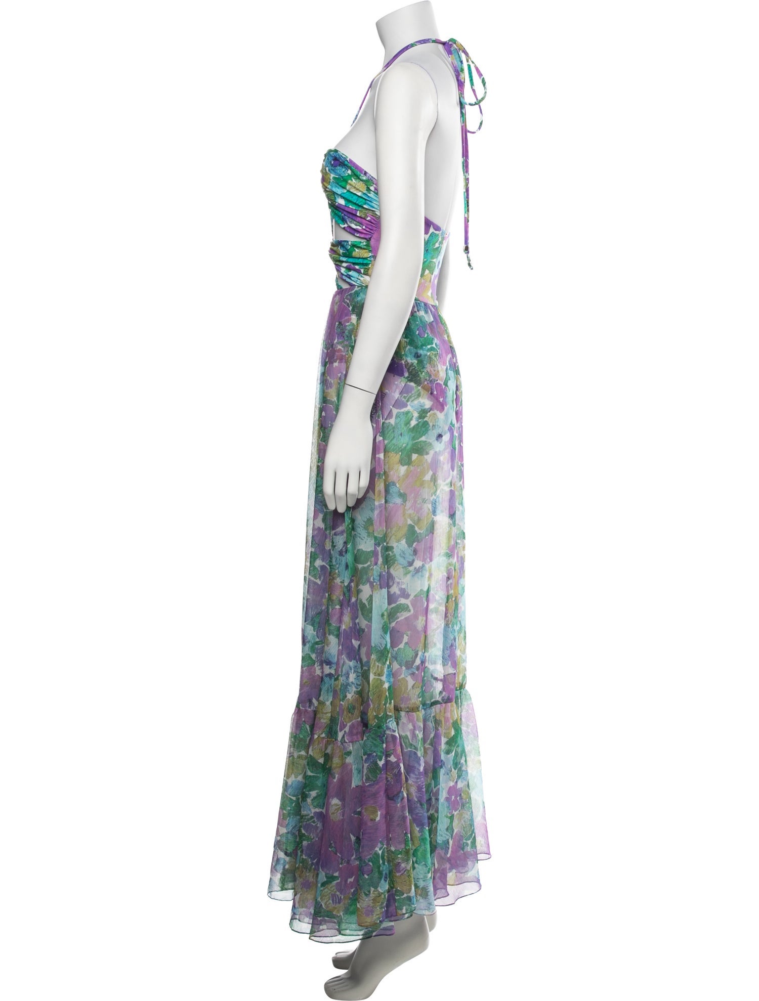 PatBO Floral Print Long Dress