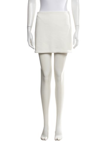 Pre-owned Patbo Mini Skirt In Neutrals/white